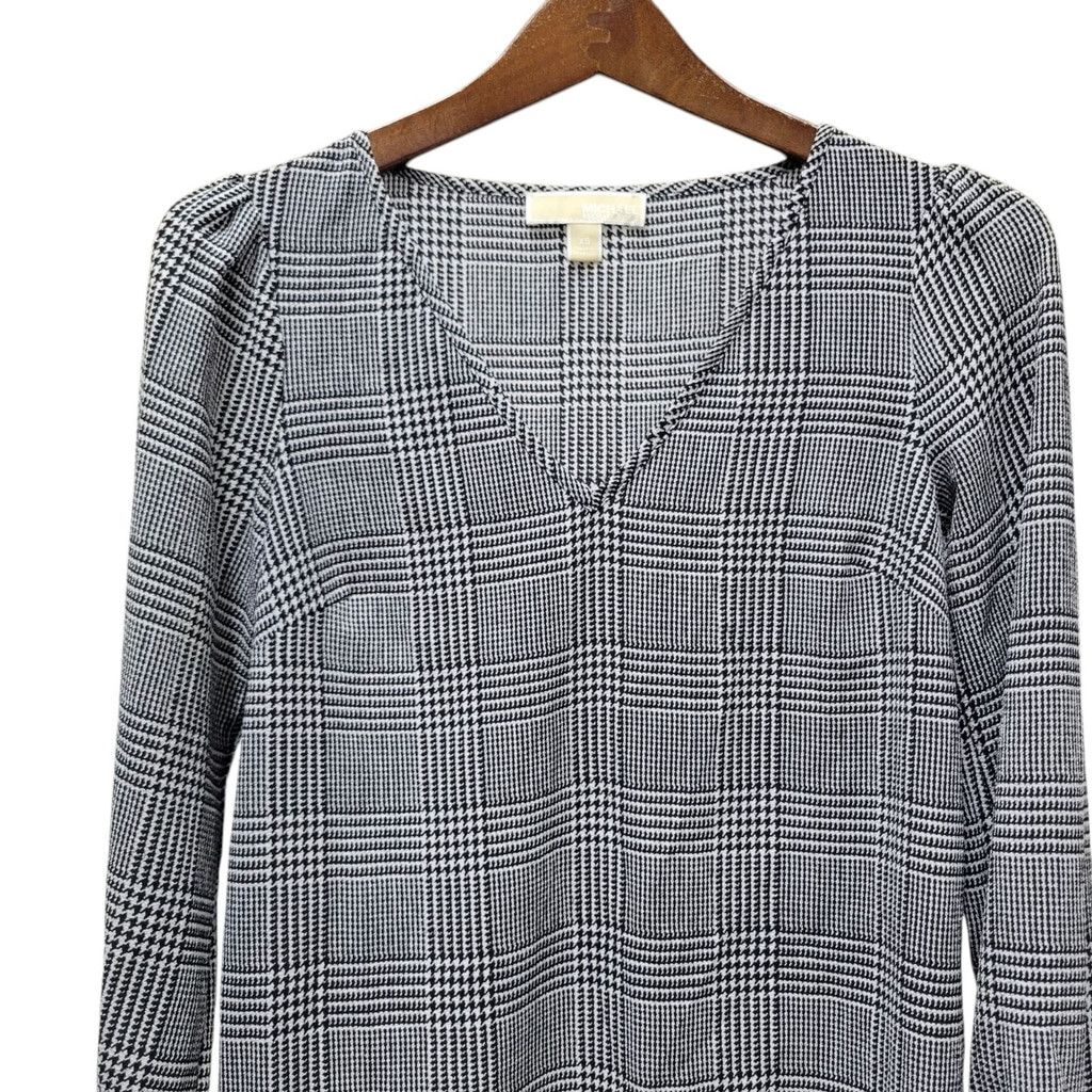 Michael Kors Michael Kors Women's Long-Sleeves Plaid With Wrist Tie Top Size XS / US 0-2 / IT 36-38 - 6 Thumbnail