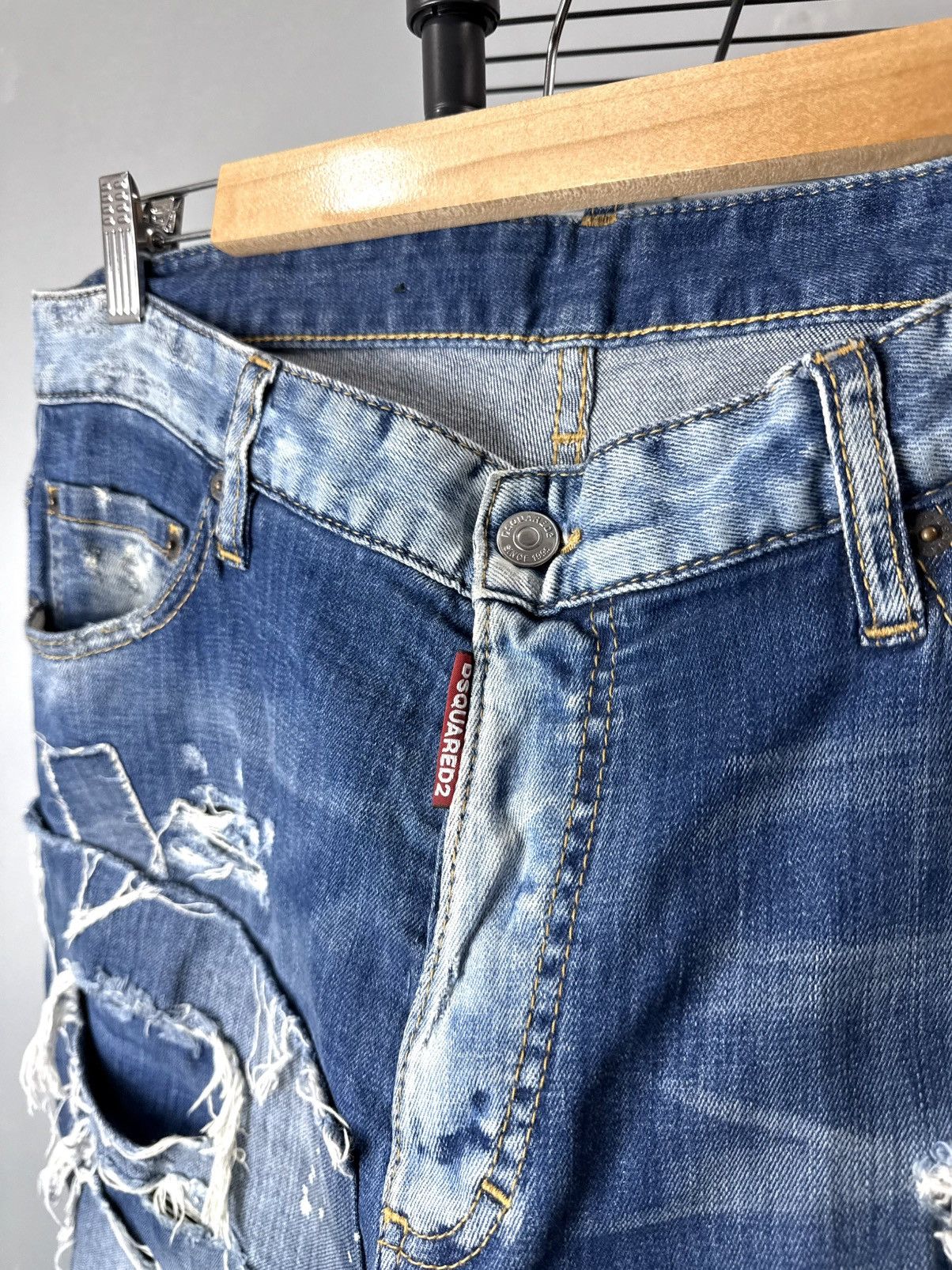 Dsquared2 Crazy Distressed Dsquared2 Vintage Denim Pants Patchwork Size US 36 / EU 52 - 8 Thumbnail