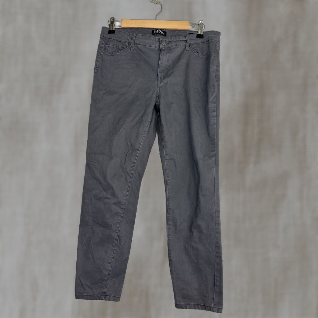 Vintage Buffalo David Button Daily Gray Pants Women 10/30 Mid rise Ankle Stretch 32x26 Size 32" / US 10 / IT 46 - 1 Thumbnail