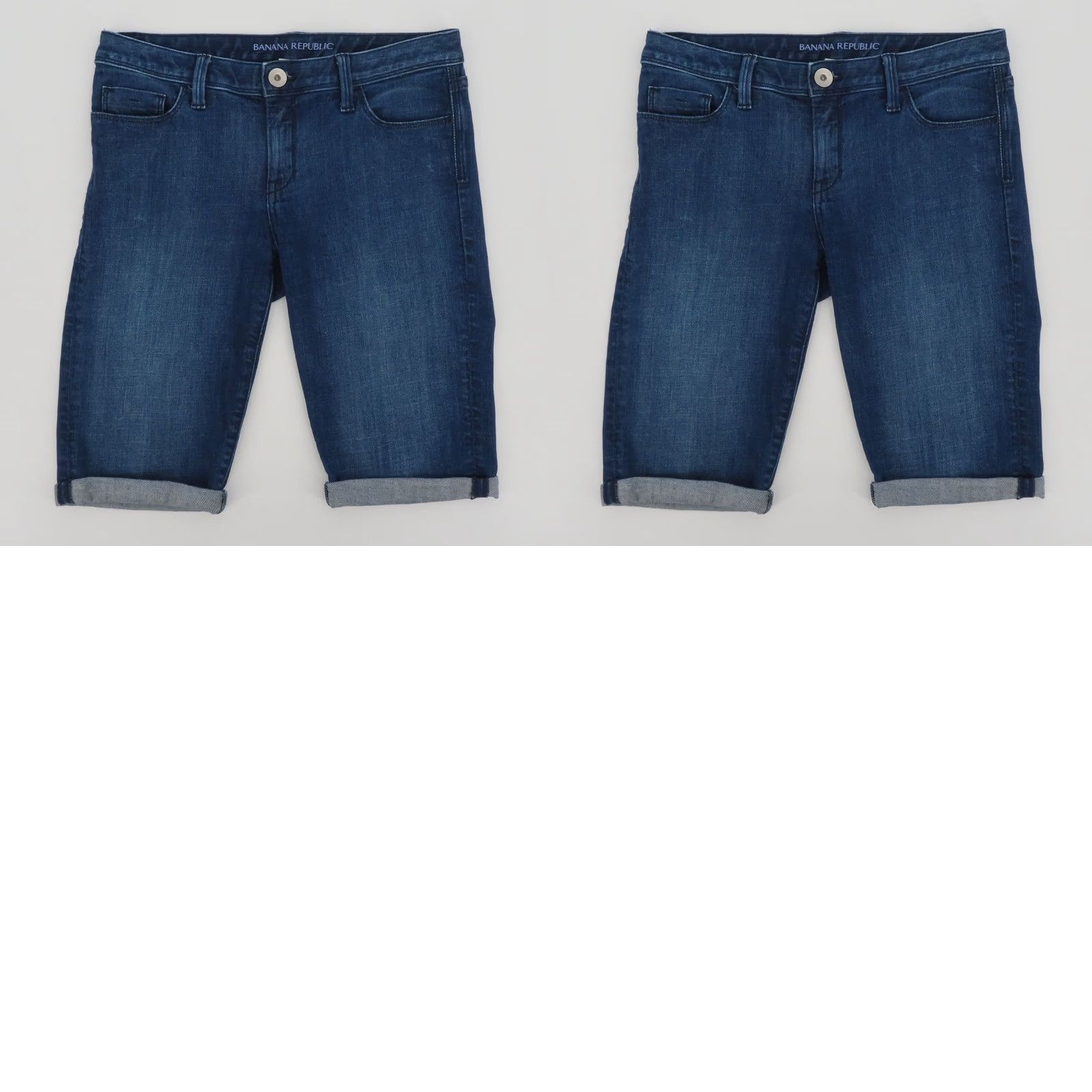 Banana Republic Banana Republic Bermuda Shorts Women 26 Roll Cuff Blue Jean Shorts Cotton Blend Pockets Size 26" / US 2 / IT 38 - 8 Thumbnail