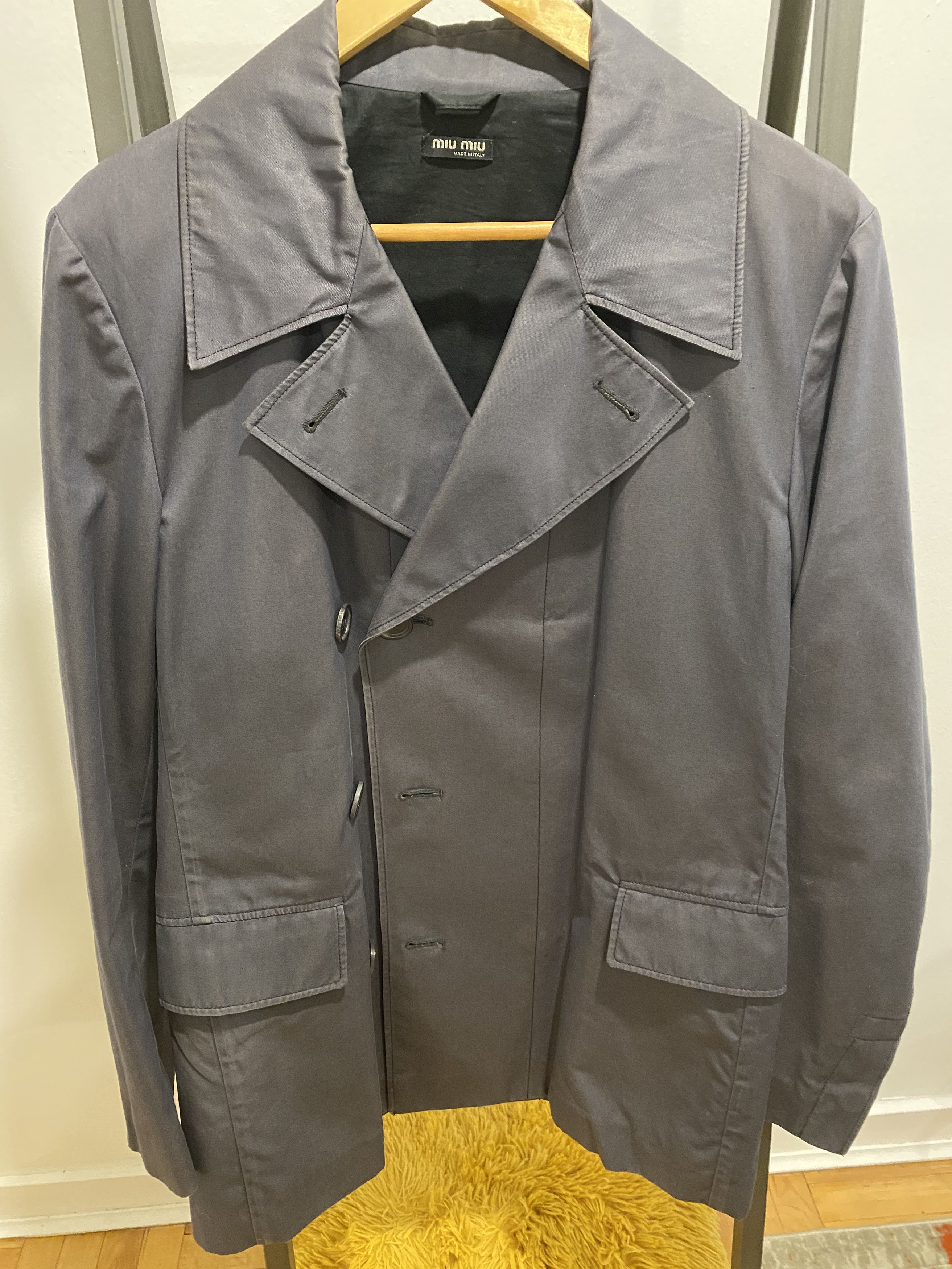 Prada Cotton Pea Coat Size US M / EU 48-50 / 2 - 1 Thumbnail