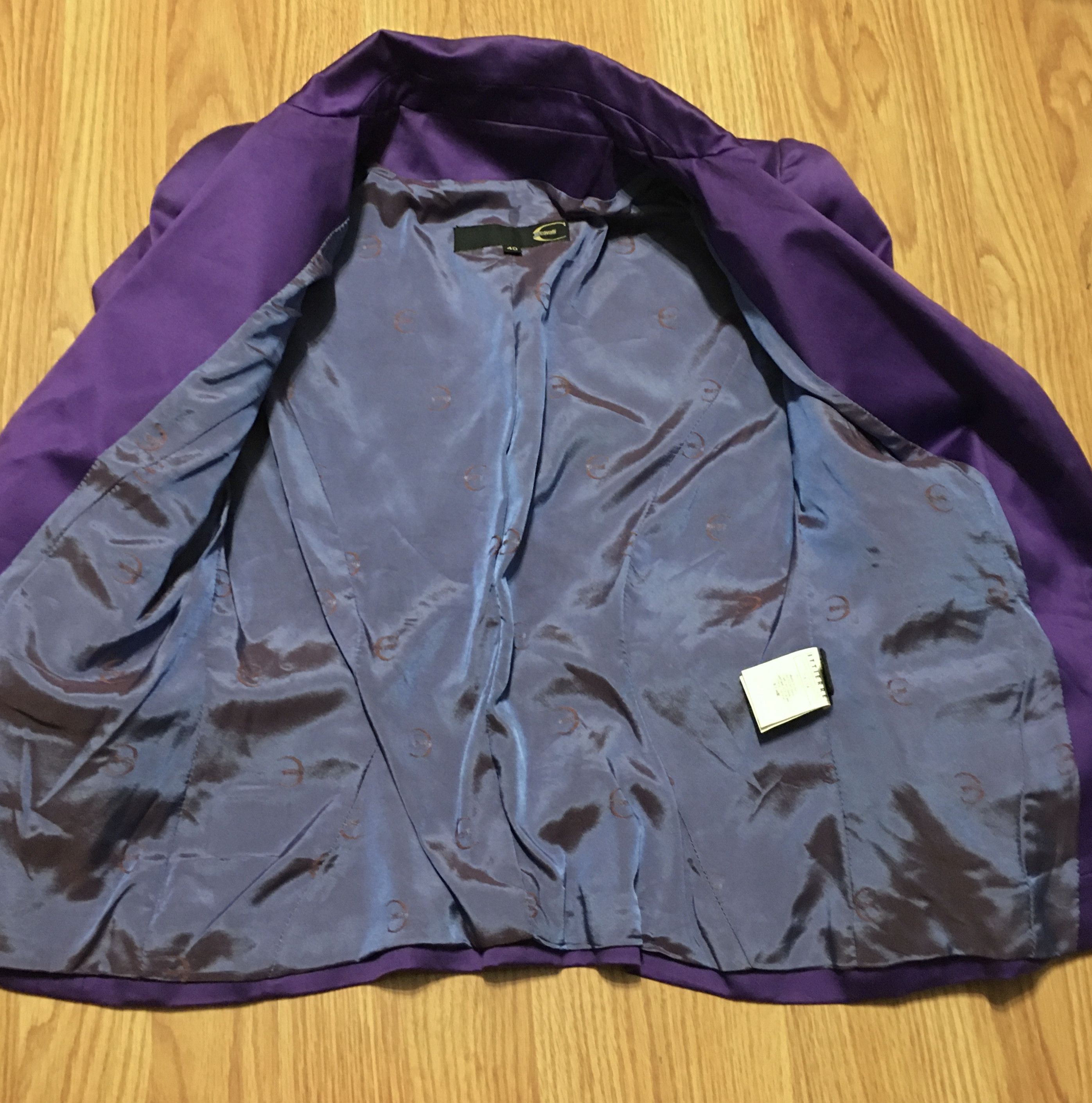Just Cavalli Just Cavalli Purple Cotton Blend Satin Jacket Blazer IT40 Size S / US 4 / IT 40 - 8 Thumbnail