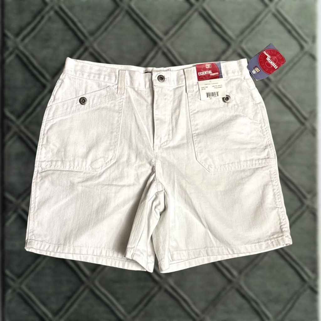 Faded Glory Faded Glory White Shorts 32x7 5-Pocket Denim Cotton 12 Regular Mid Rise Button Zip Front Belt Loops Womens NWT Size 34" / US 12 / IT 48 - 1 Thumbnail