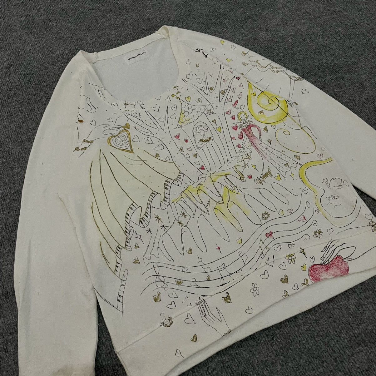 Issey Miyake Tsumori Chisato Hand Drawn Fantasy Print Sweatshirt Size XS / US 0-2 / IT 36-38 - 4 Thumbnail