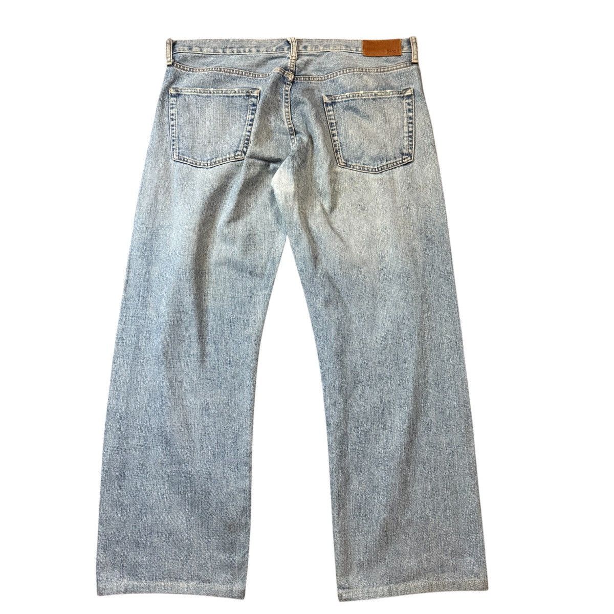 Jun Takahashi 🇯🇵 90s S003 Uniqlo x Lemaire Blue Washed Baggy Jeans Size US 36 / EU 52 - 2 Thumbnail