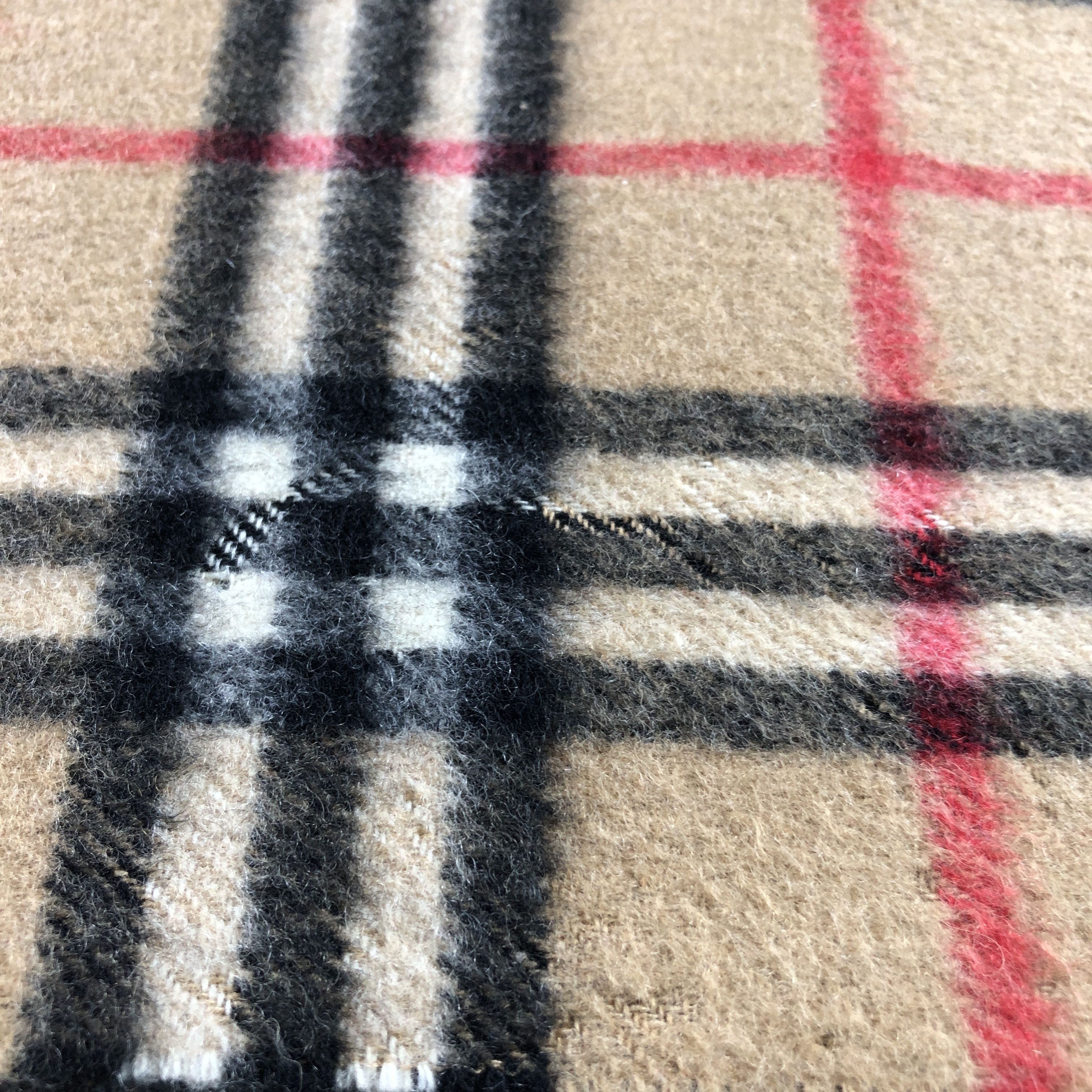 Burberry Burberry Tan Nova Check Cashmere Scarf Muffler V2881 Size ONE SIZE - 6 Thumbnail