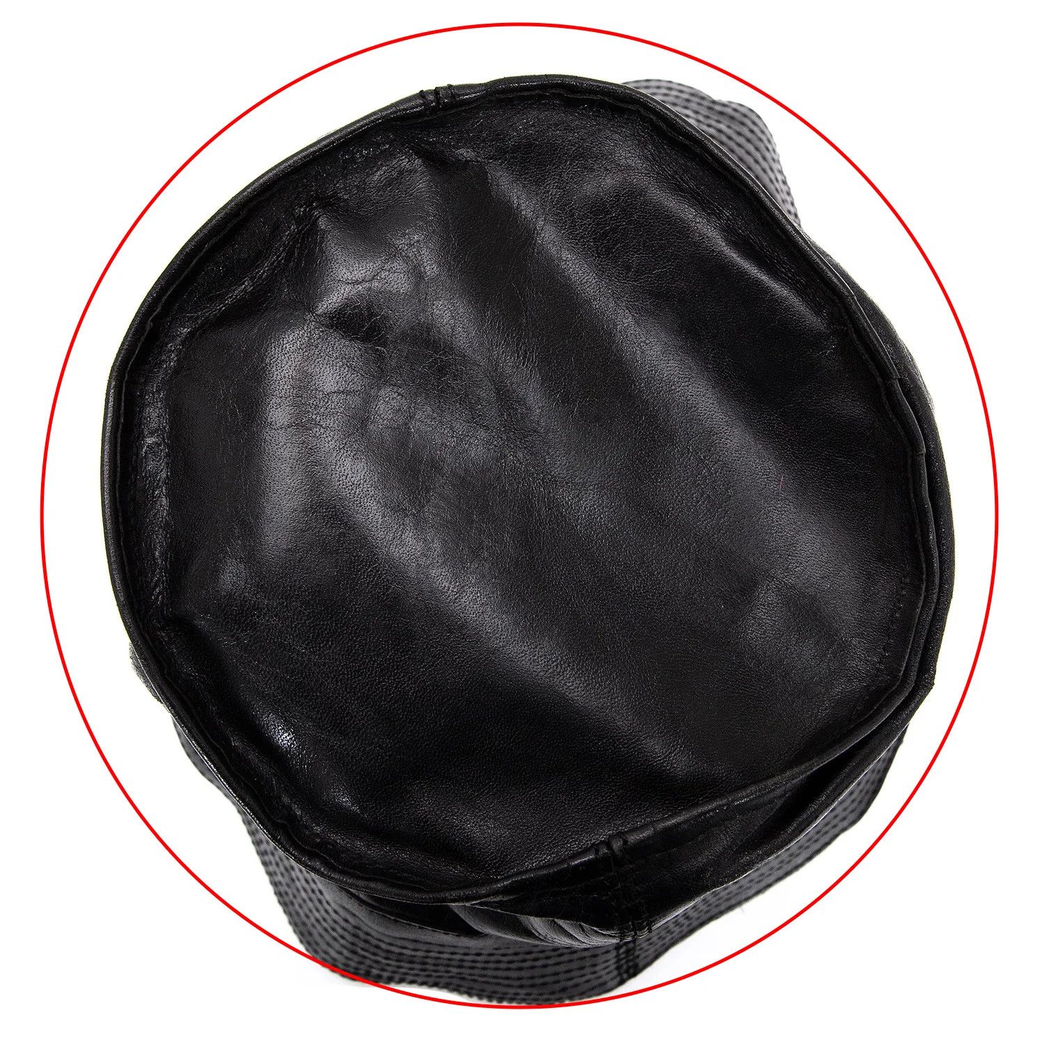 Jean Paul Gaultier Black Cow Leather Bucket Hat Size F Size ONE SIZE - 7 Thumbnail