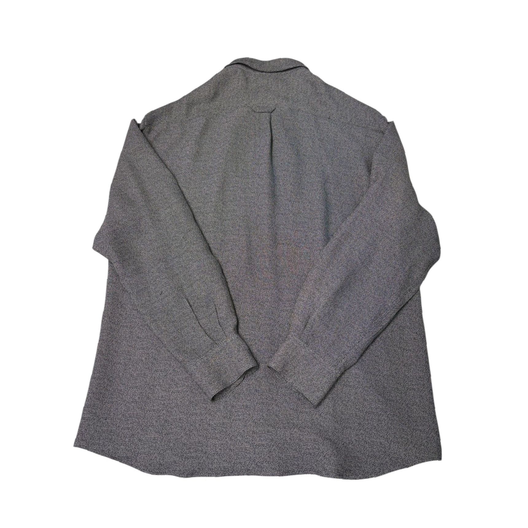 Zanella Zanella Mens L Gray Black Micro Dot Pattern Button Down Dress Shirt Made Italy Size 42R - 6 Thumbnail
