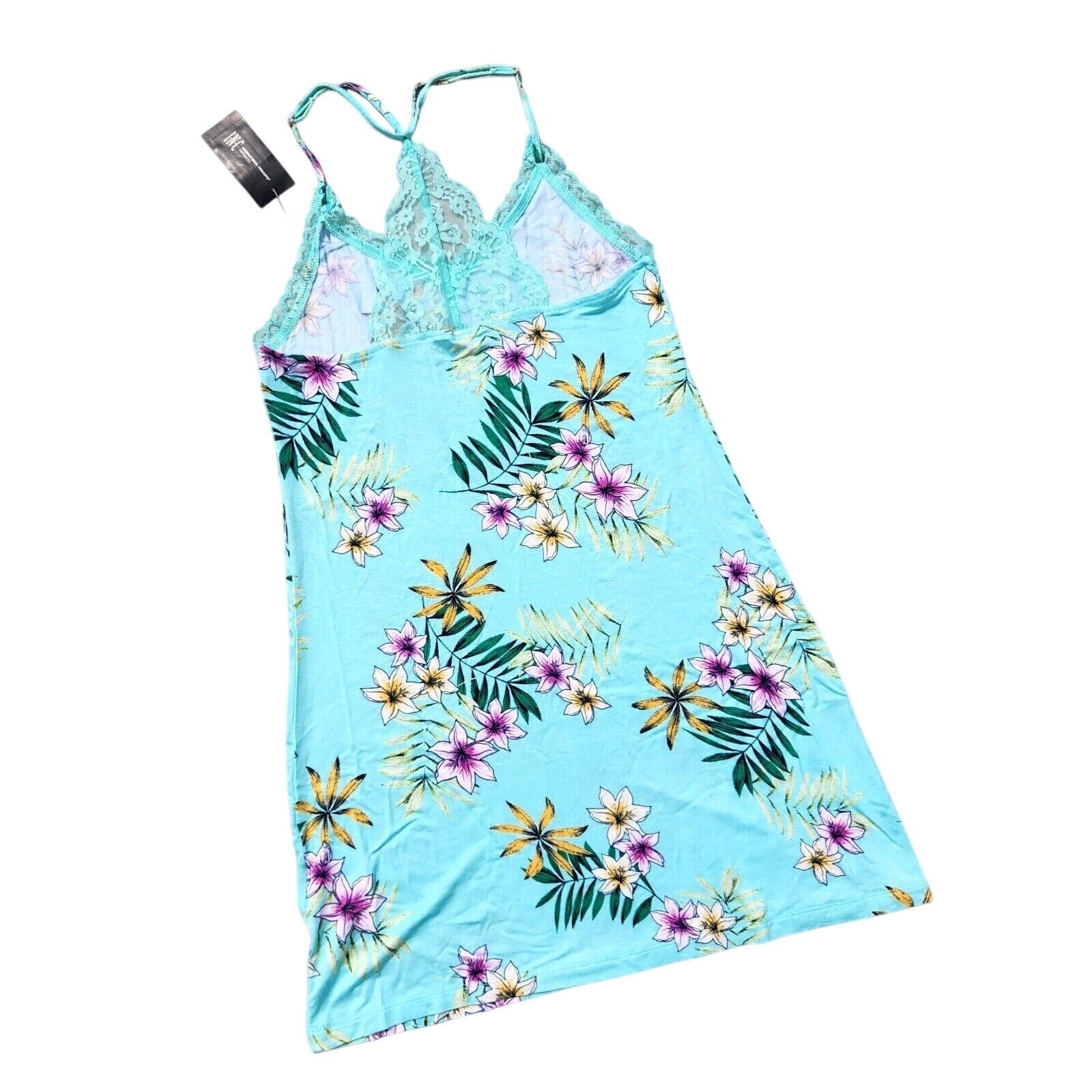 The Unbranded Brand I.N.C. Int Concepts Women Teal Lace Chemise Nightgown XS Size ONE SIZE - 4 Thumbnail
