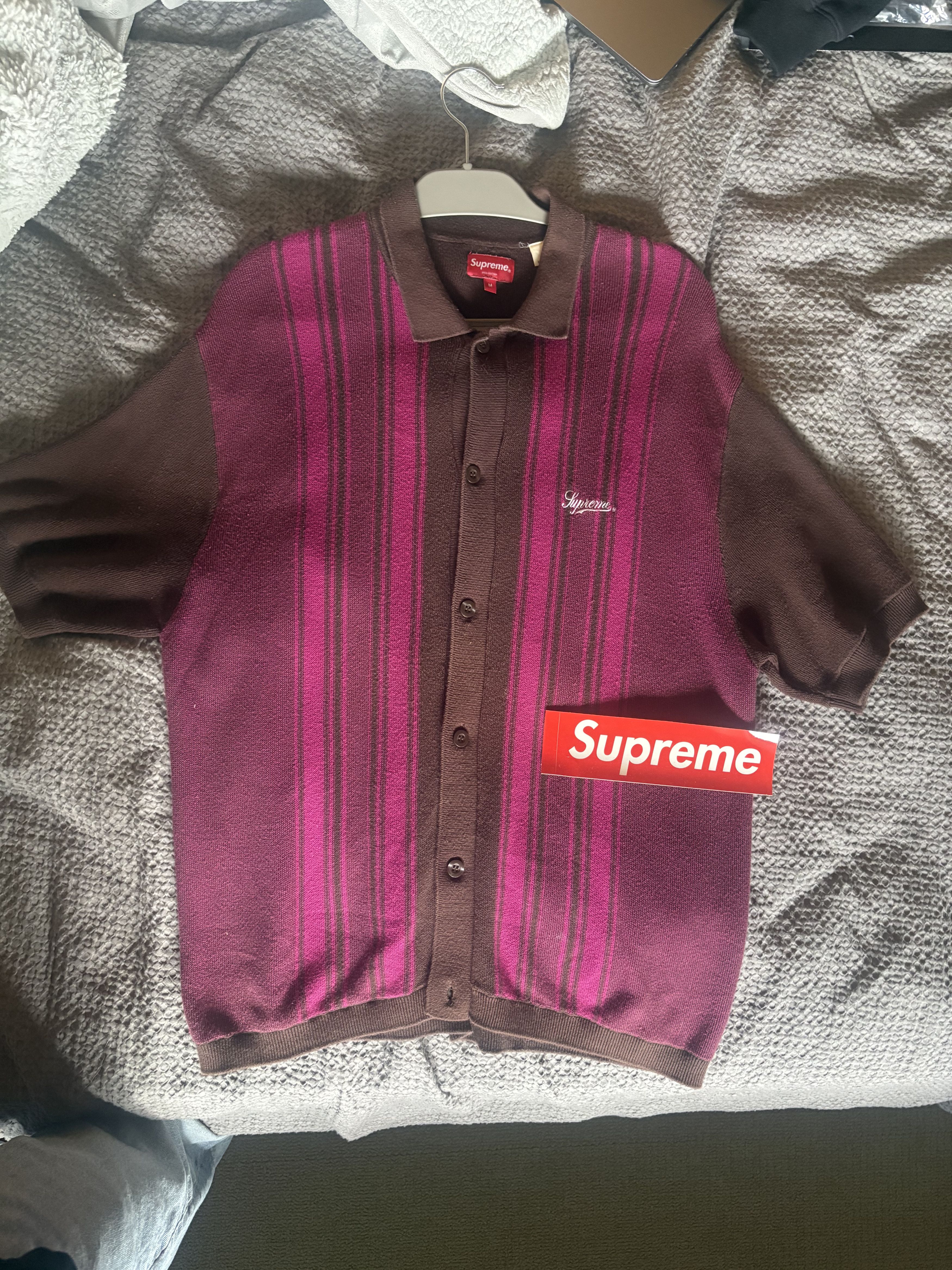 Supreme Supreme Striped Button up Polo Shirt Size US M / EU 48-50 / 2 - 2 Thumbnail