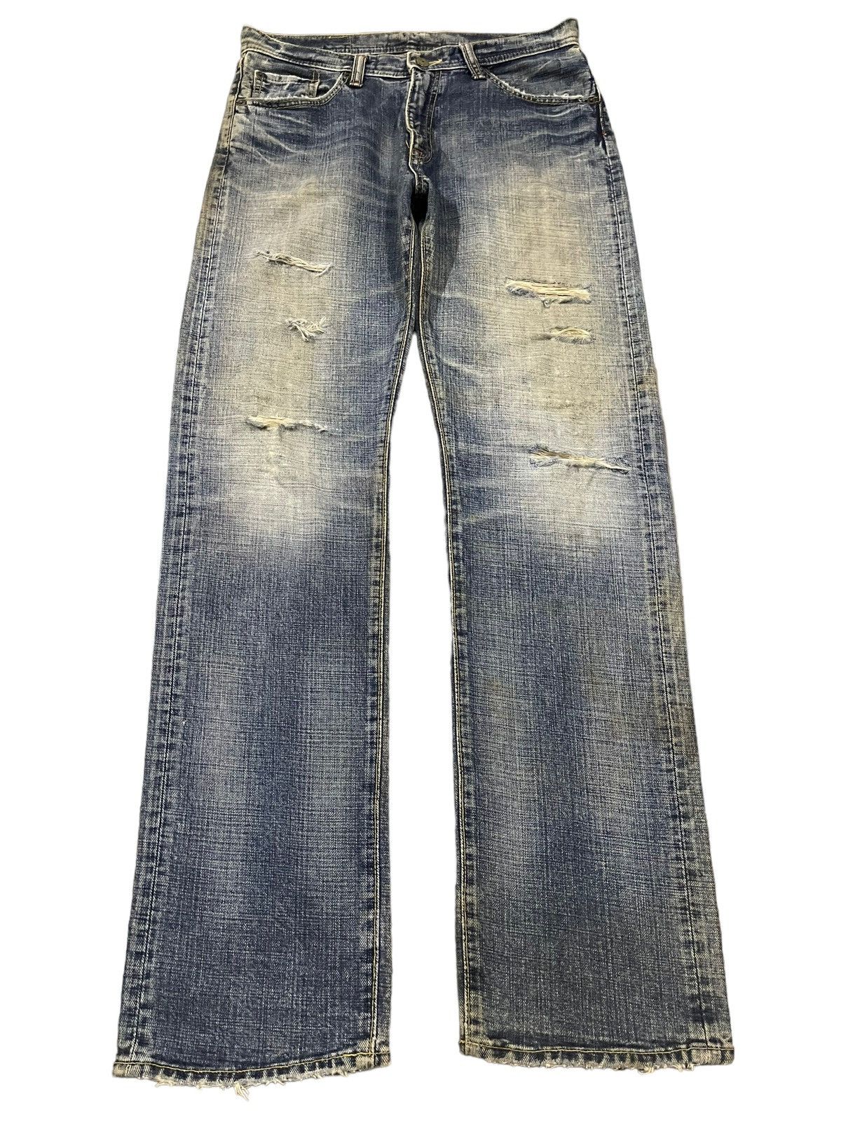 Evisu Vintage Japanese Brand Blue Wash Distressed Style Jeans Size US 32 / EU 48 - 1 Thumbnail