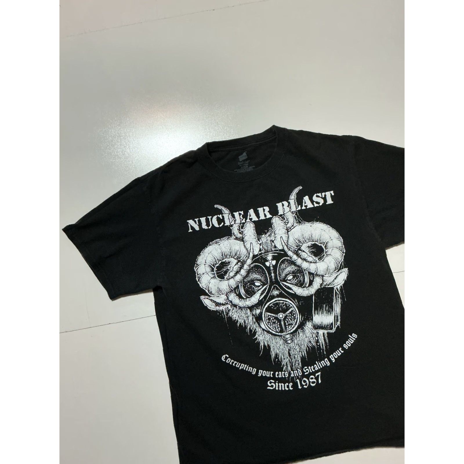 Hanes Nuclear Blast Records Corrupting Your Ears Hardcore Death Metal Rock T-Shirt MD Size US M / EU 48-50 / 2 - 3 Thumbnail