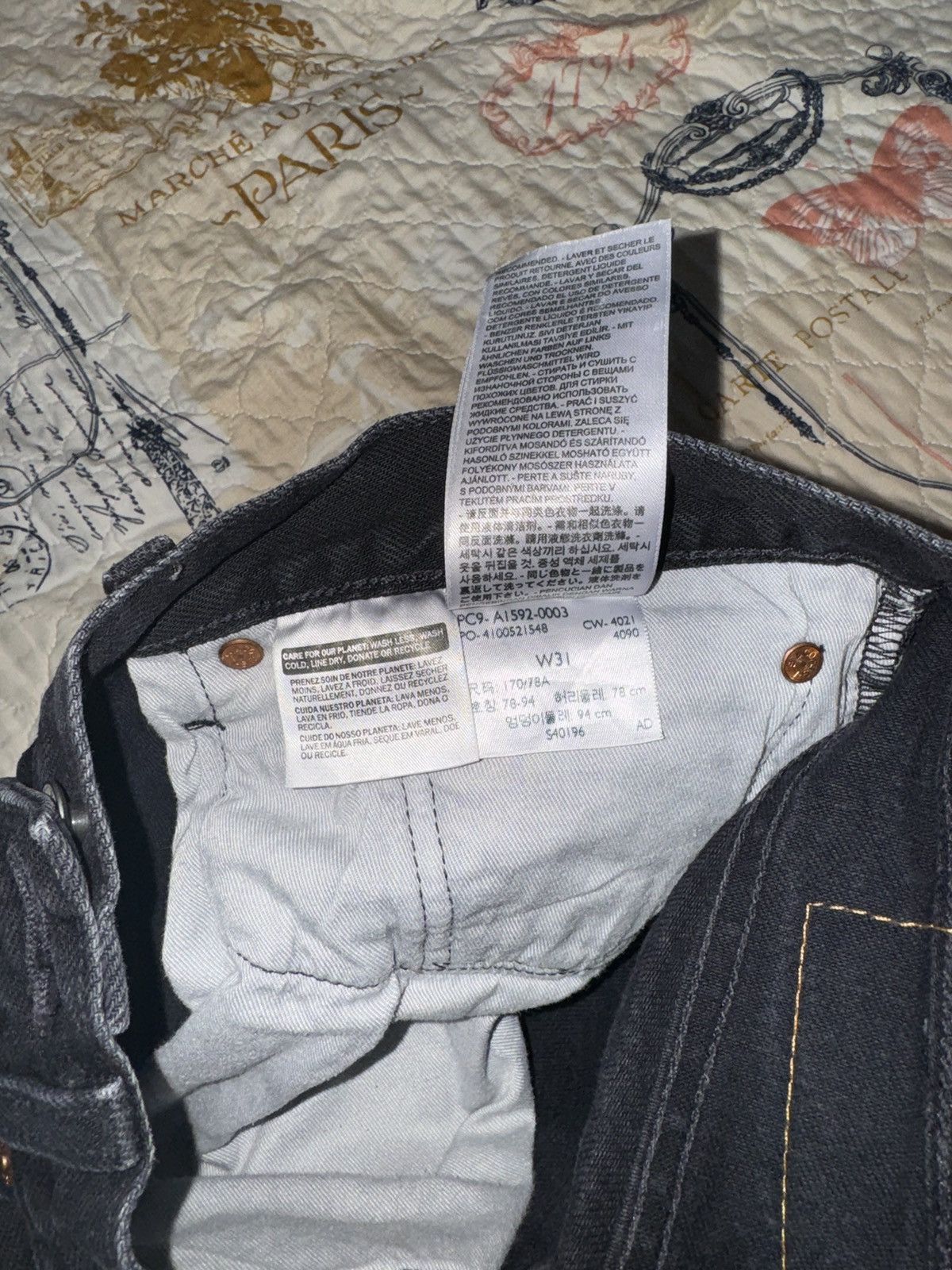 DENIM TEARS Denim Tears Black Denim Size 31 Size US 31 - 6 Thumbnail