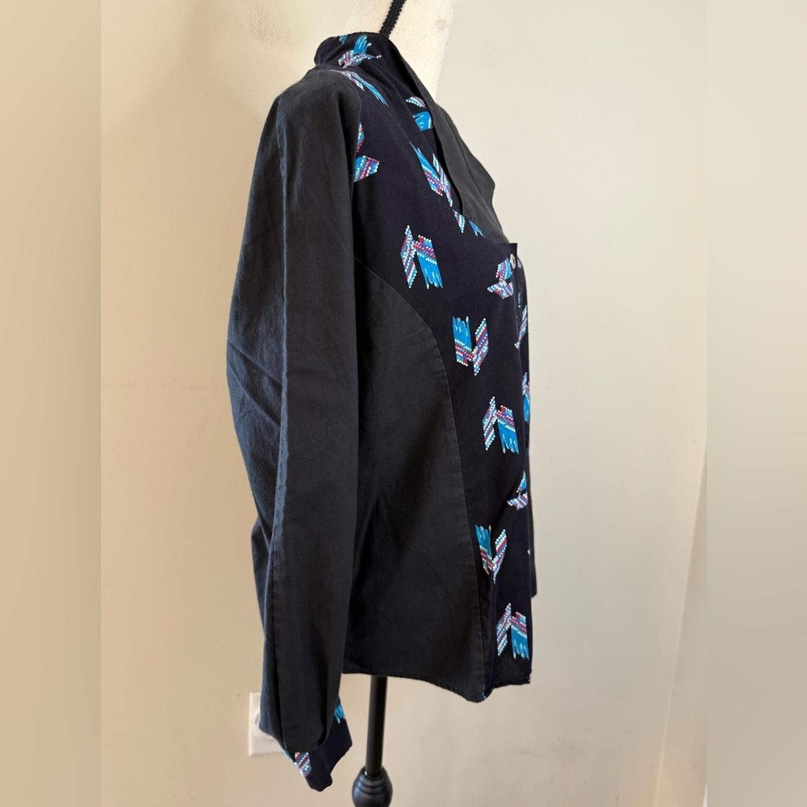 Other Ozark Mountain vintage western black teal button up top SZ M Size M / US 6-8 / IT 42-44 - 2 Thumbnail