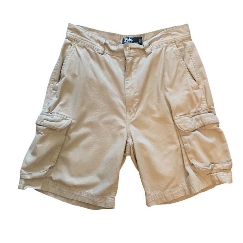 Polo Ralph Lauren Polo Ralph Lauren Cargo Shorts Khaki Chino Canvas Sz 33 Size US 33 - 1 Thumbnail