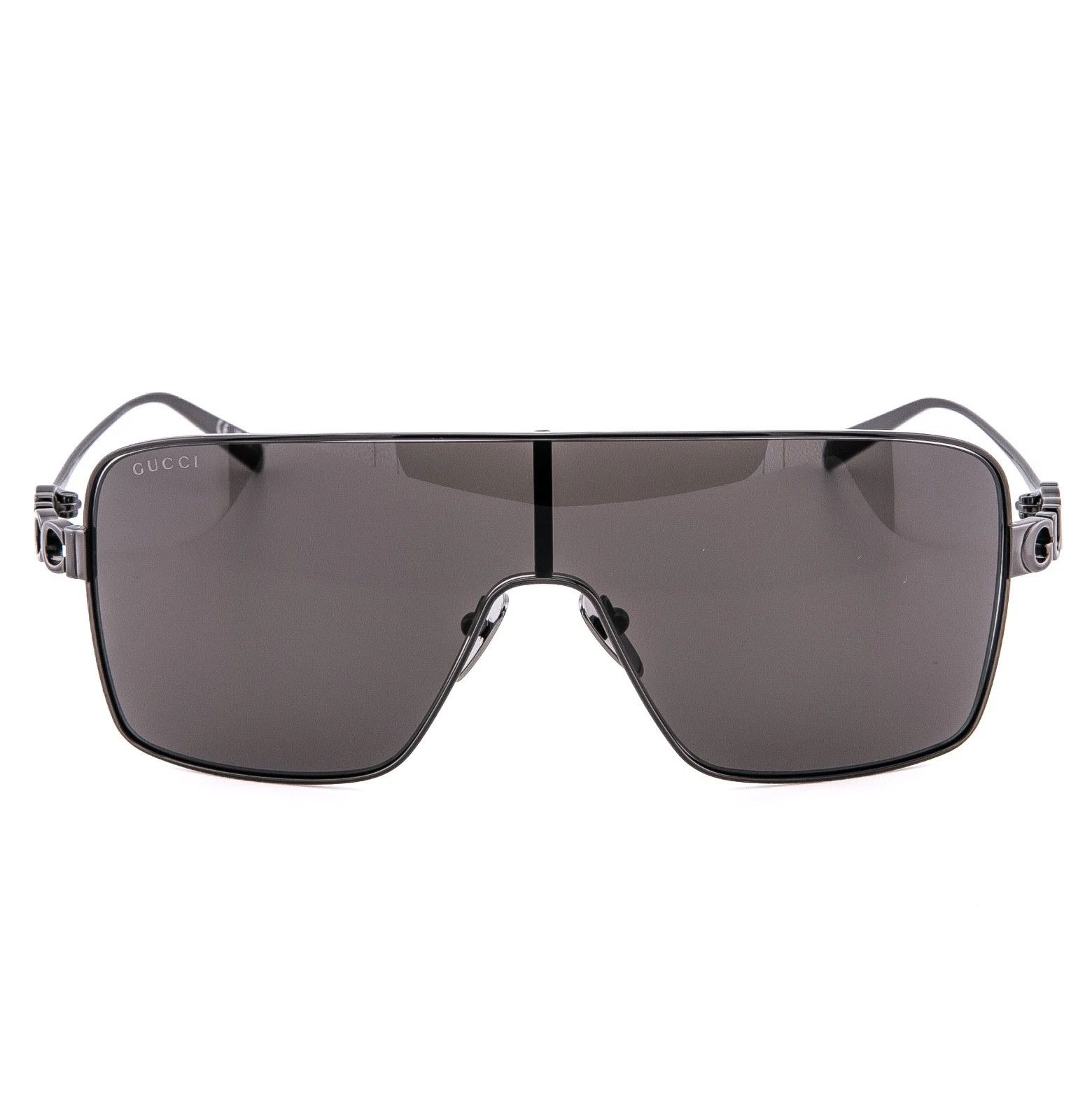 Gucci GUCCI 1936 Gg1936S Gray Black Logo Metal Mask Sunglasses 002 Size ONE SIZE - 2 Thumbnail