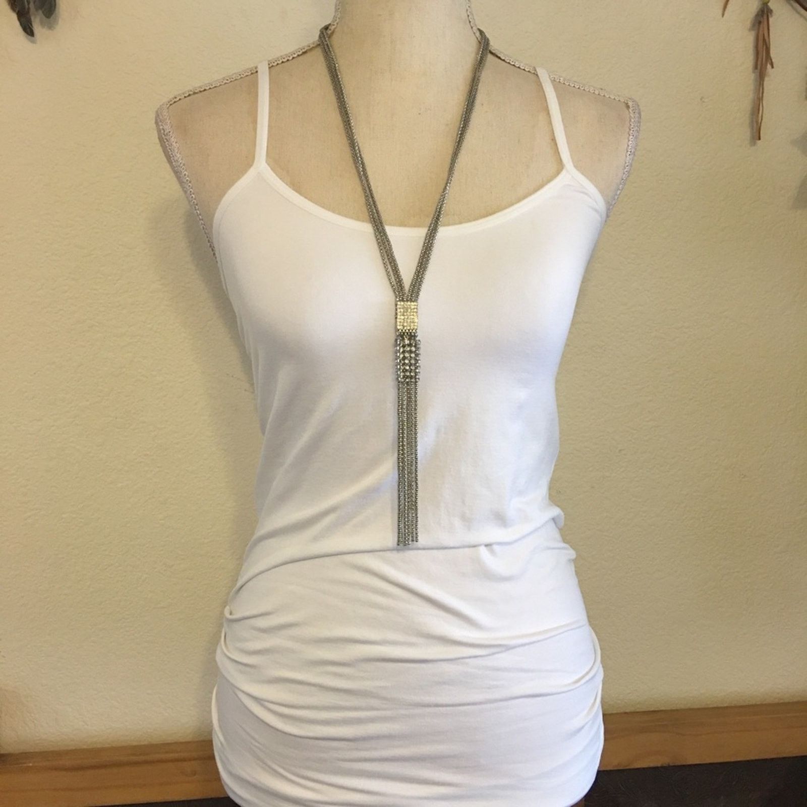 Vintage Vintage rope chain rhinestone fringe necklace Size ONE SIZE - 4 Thumbnail