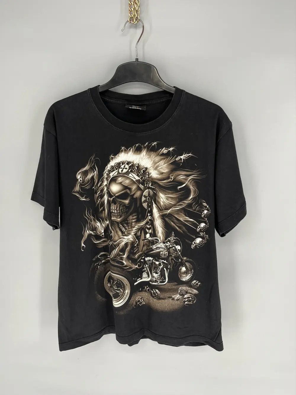 Band Tees Vintage Y2K Devil Skull Tee Horror Face Neon Print Band Rock Size US M / EU 48-50 / 2 - 4 Thumbnail