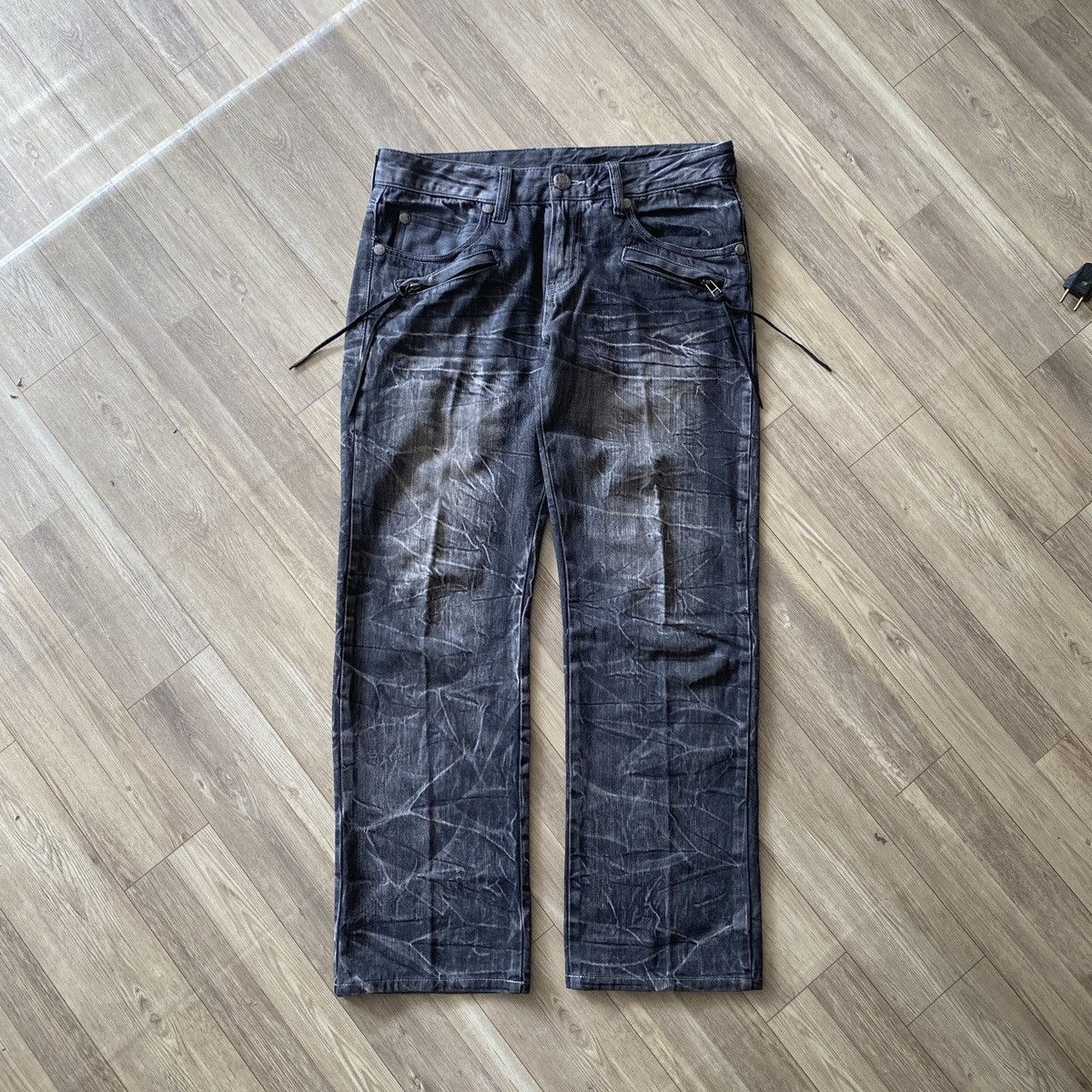 Japanese Brand Double Focus Japan Denim Fadding Pants Size US 33 - 1 Thumbnail