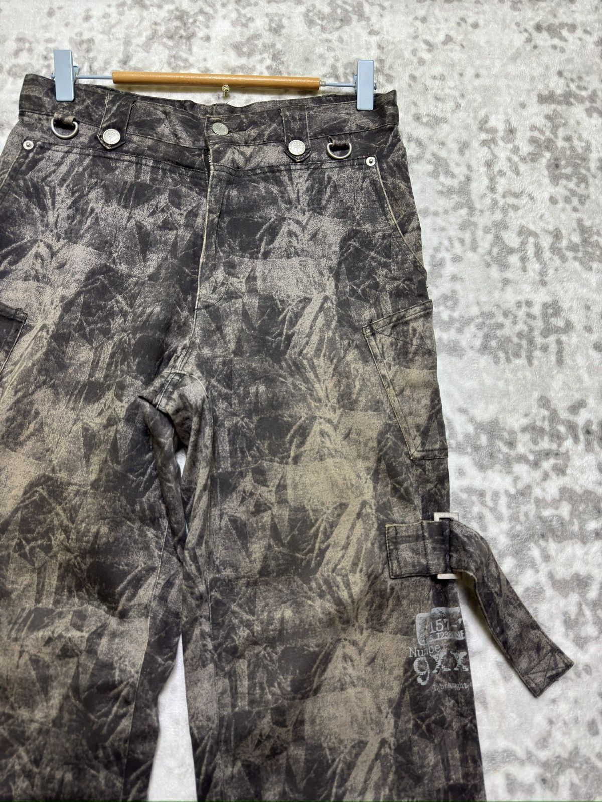 Hysteric Glamour Y2K Slash Number Smoked Bondage Cargo Pants Japanese Punk Size US 28 / EU 44 - 5 Thumbnail