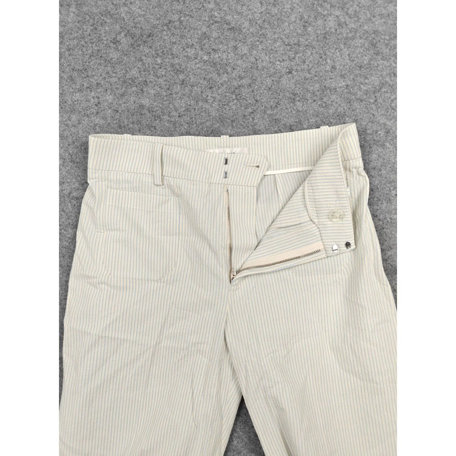 Frame FRAME Le Slim Palazzo Pants Womens 4 White Stripe Wide Leg Twill High Rise Pockets Stretch 2Pcs? Size 27" / US 4 / IT 40 - 2 Thumbnail