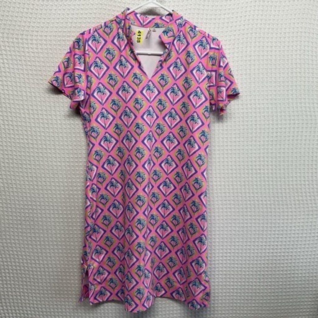 Other NWOT Lulu B UPF50+ Pink Palm Trees ShortSleeve Dress Women S Size S / US 4 / IT 40 - 6 Thumbnail