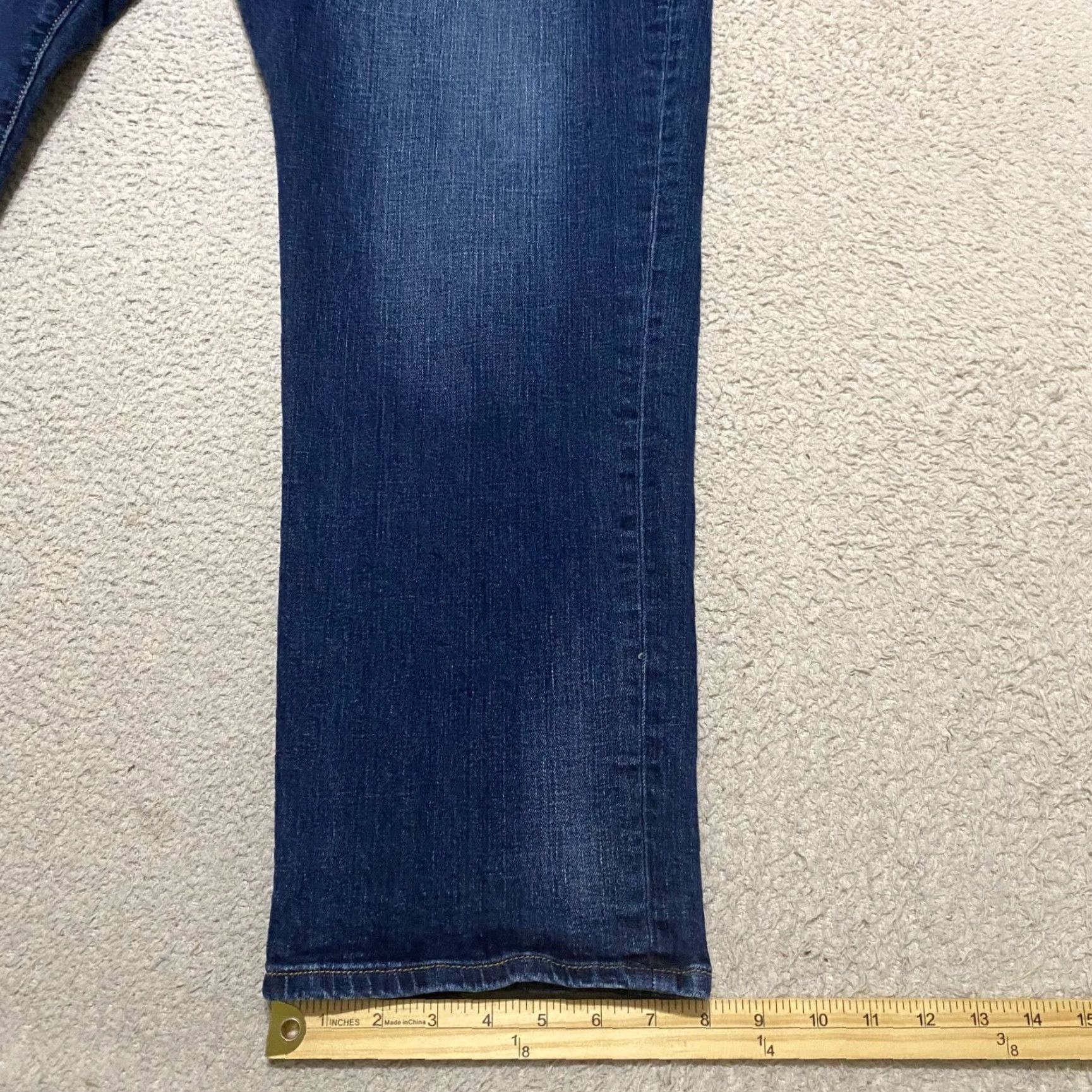 Lee Lee Jeans Mens Jeans 42x30 Blue Denim Dark Wash Straight Leg Motion Stretch Regular Fit 5-Pocket Mens with Logo Button Zip Black Label? Size US 42 / EU 58 - 5 Thumbnail