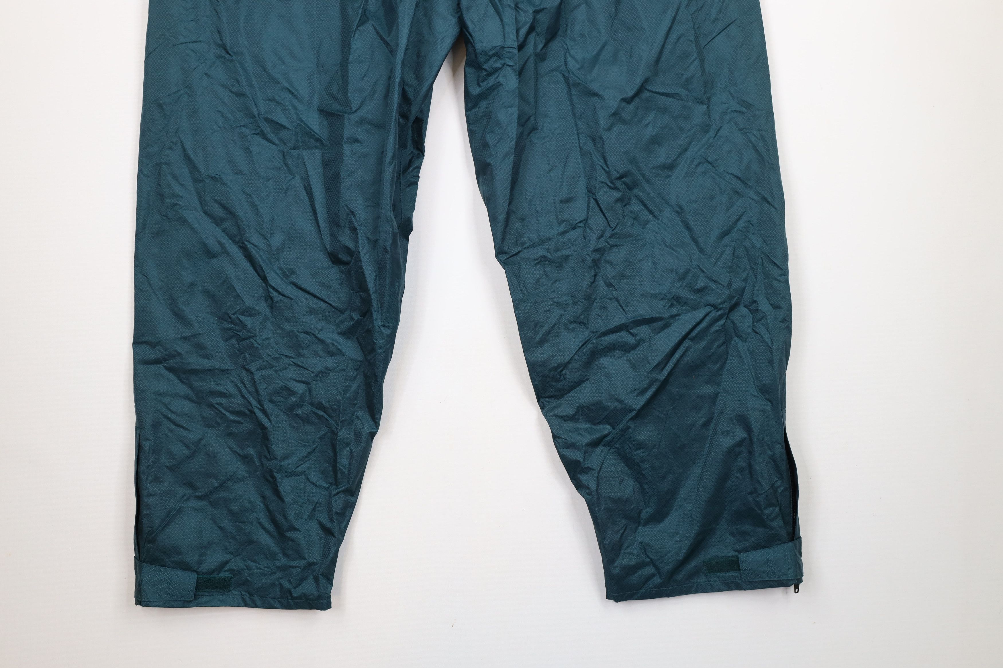 Vintage Vintage 90s Streetwear Wide Leg Waterproof Rain Pants Green Size US 36 / EU 52 - 11 Thumbnail