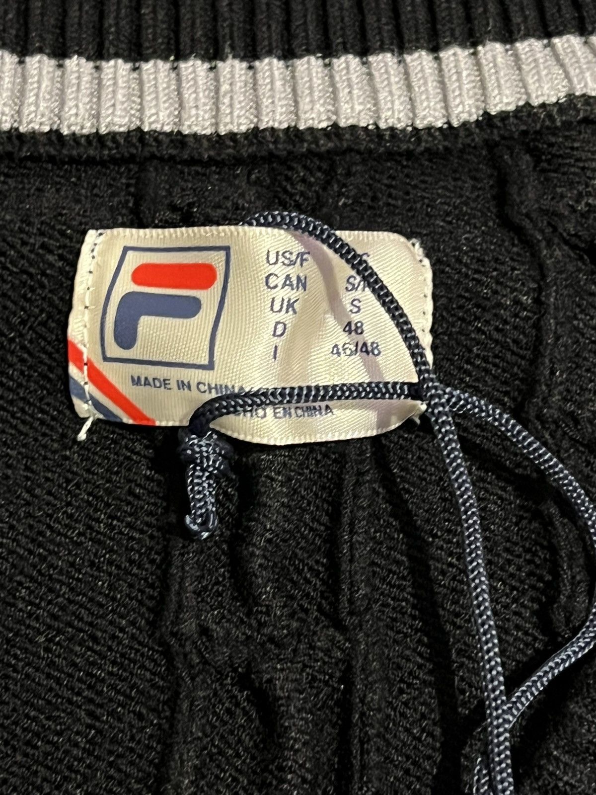 Fila Fila Men's Baseline Cable Knit Vest Black Size Small Size US S / EU 44-46 / 1 - 3 Thumbnail