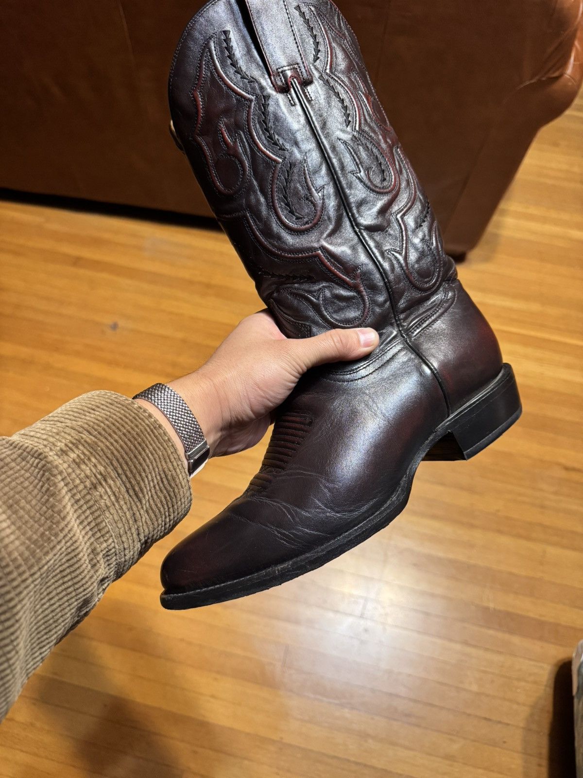 Stetson Stetson Carlisle Cowboy Boots In Cherry Black (9) Size US 9 / EU 42 - 2 Thumbnail