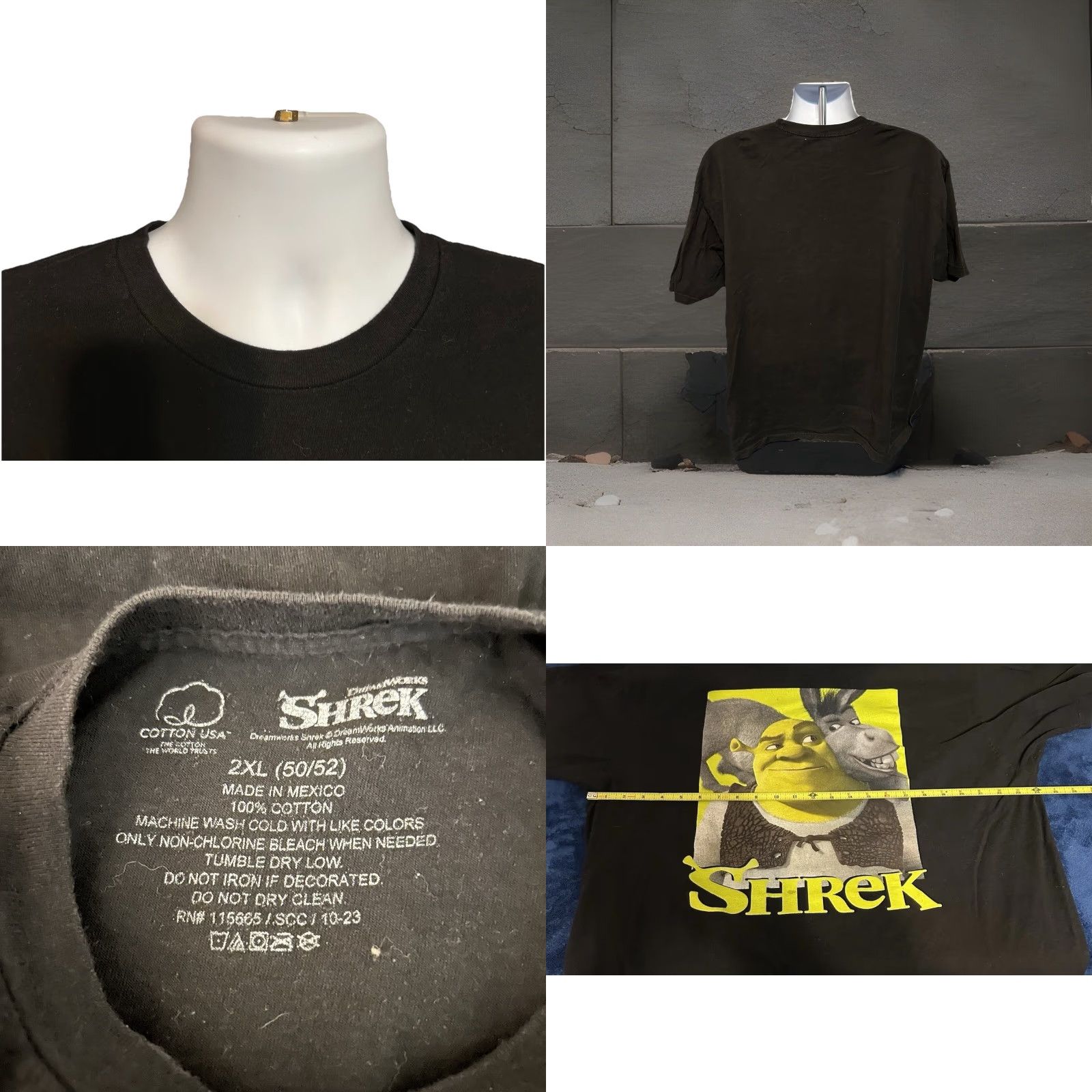 Vintage Shrek Dream Works Shirt Men 2XL Black Short Sleeve Crew Neck Front Graphic 2023 Size US XXL / EU 58 / 5 - 8 Thumbnail