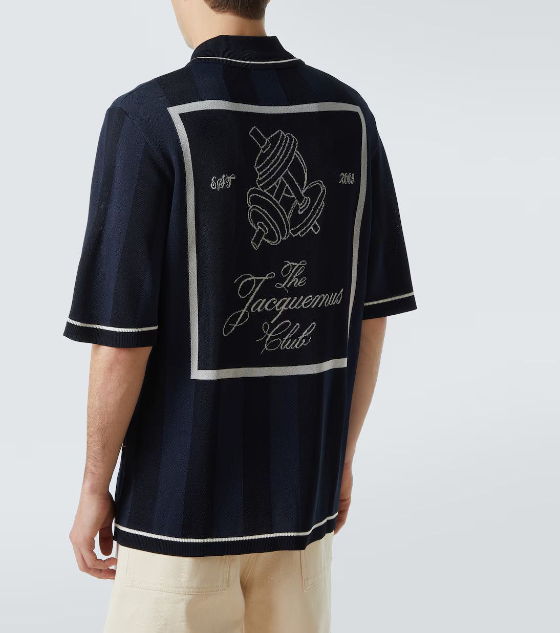 Jacquemus o1h1sh10525 Le Polo Liga Shirt in Navy Blue Size US S / EU 44-46 / 1 - 4 Thumbnail