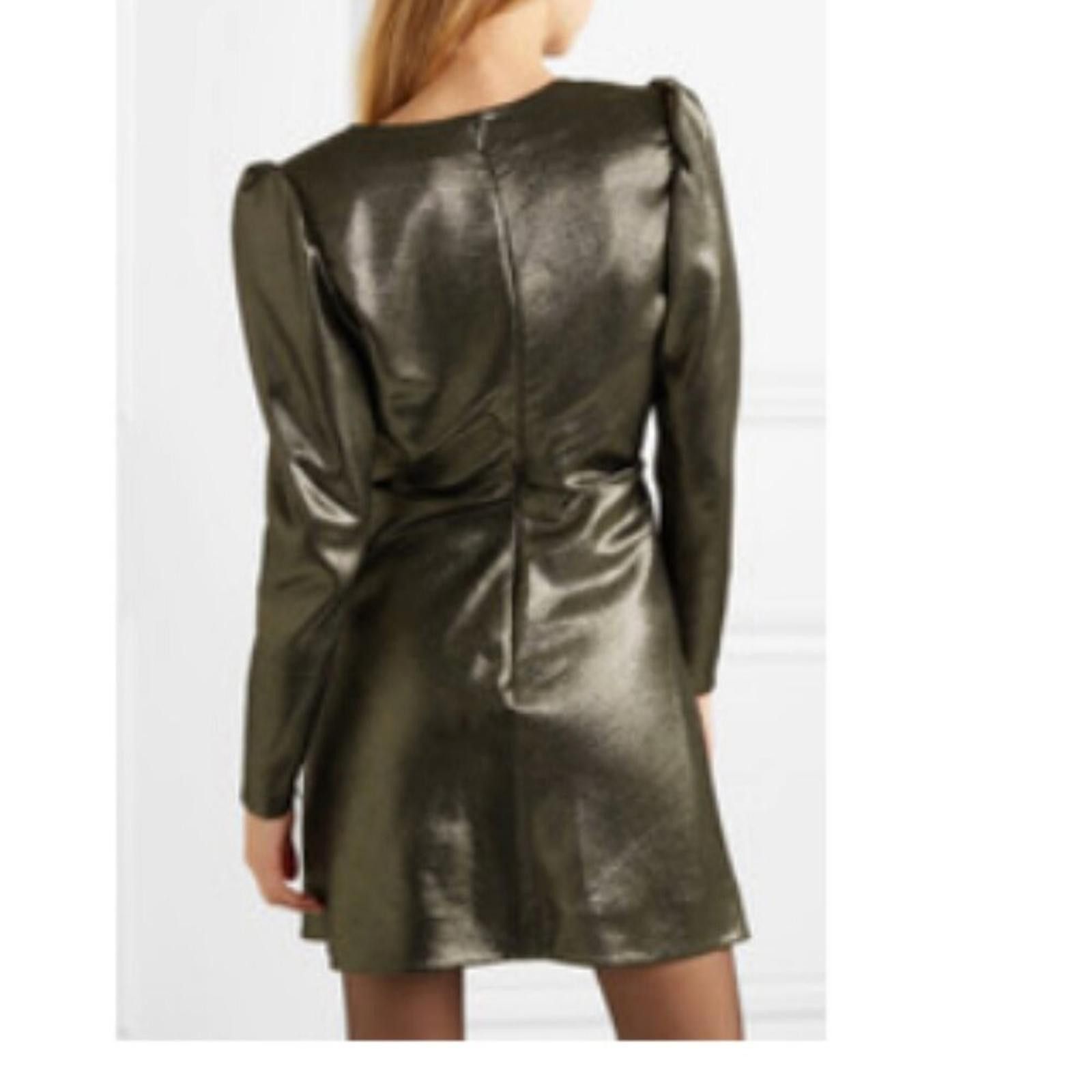 Saint Laurent Paris Saint Laurent Made in France Deep-V Silk Dress Size L / US 10 / IT 46 - 3 Thumbnail
