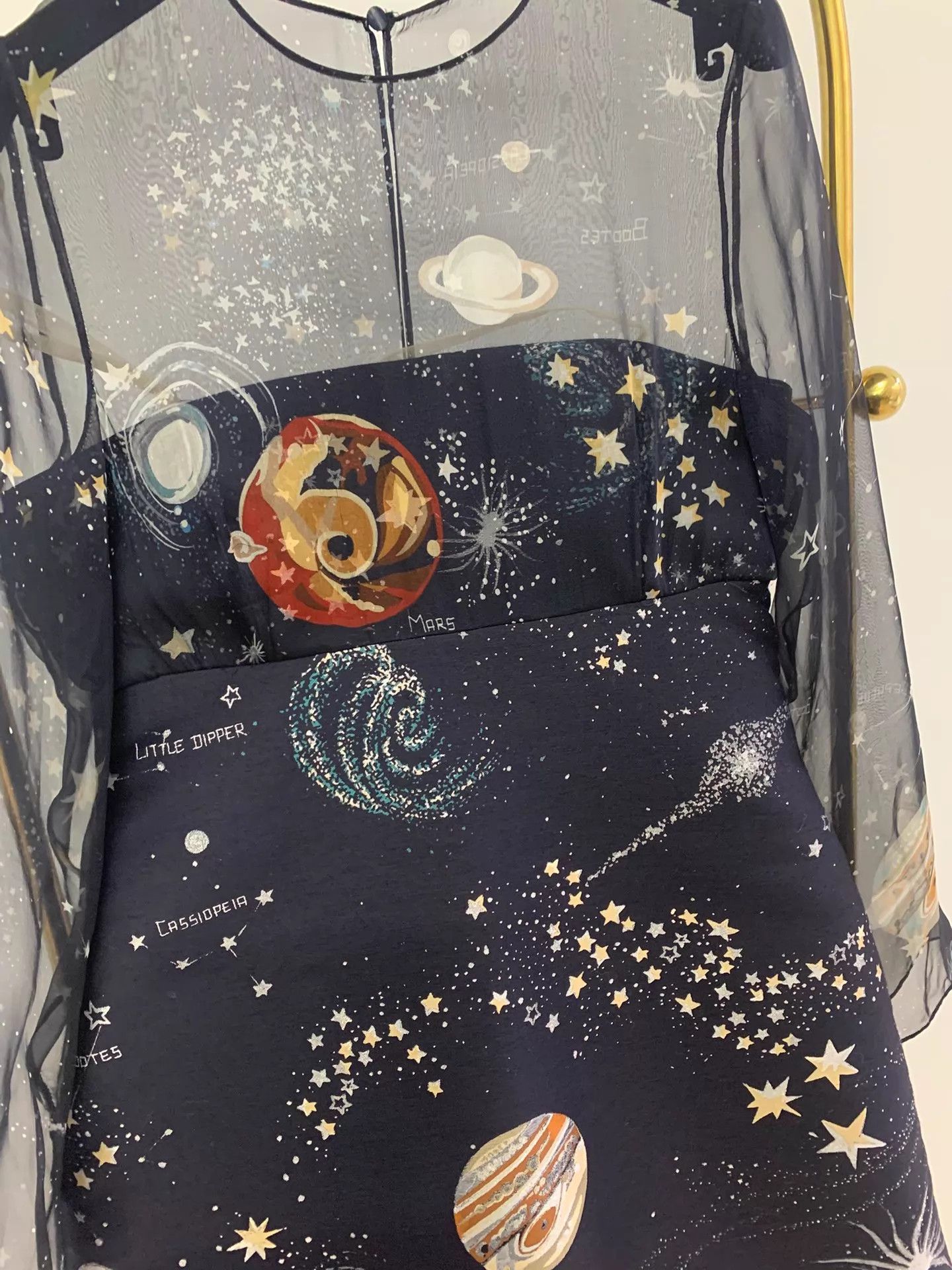 Valentino VALENTINO women's tulle colorblock starry sky print dress Size XS / US 0-2 / IT 36-38 - 2 Thumbnail