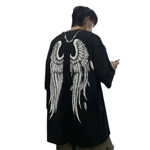 image of Vintage Moon Furious Printed Tshirt in Black, Men's (Size Large)
