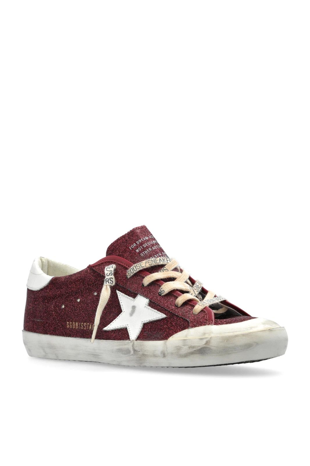 GOLDEN GOOSE Super-Star Wmn R/W Glitter Snkrs New