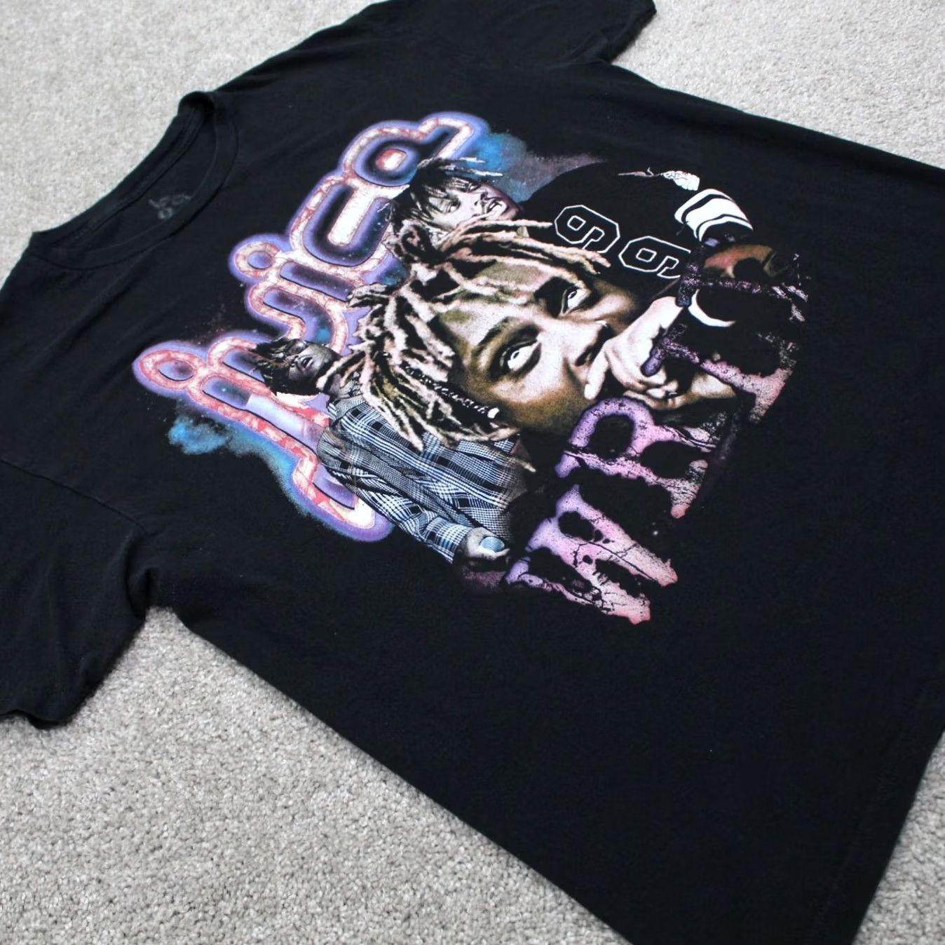 Vintage Juice Wrld 999 Shirt Mens Large Black Graphic 100% Cotton Short Sleeve Pullover Size US L / EU 52-54 / 3 - 6 Thumbnail