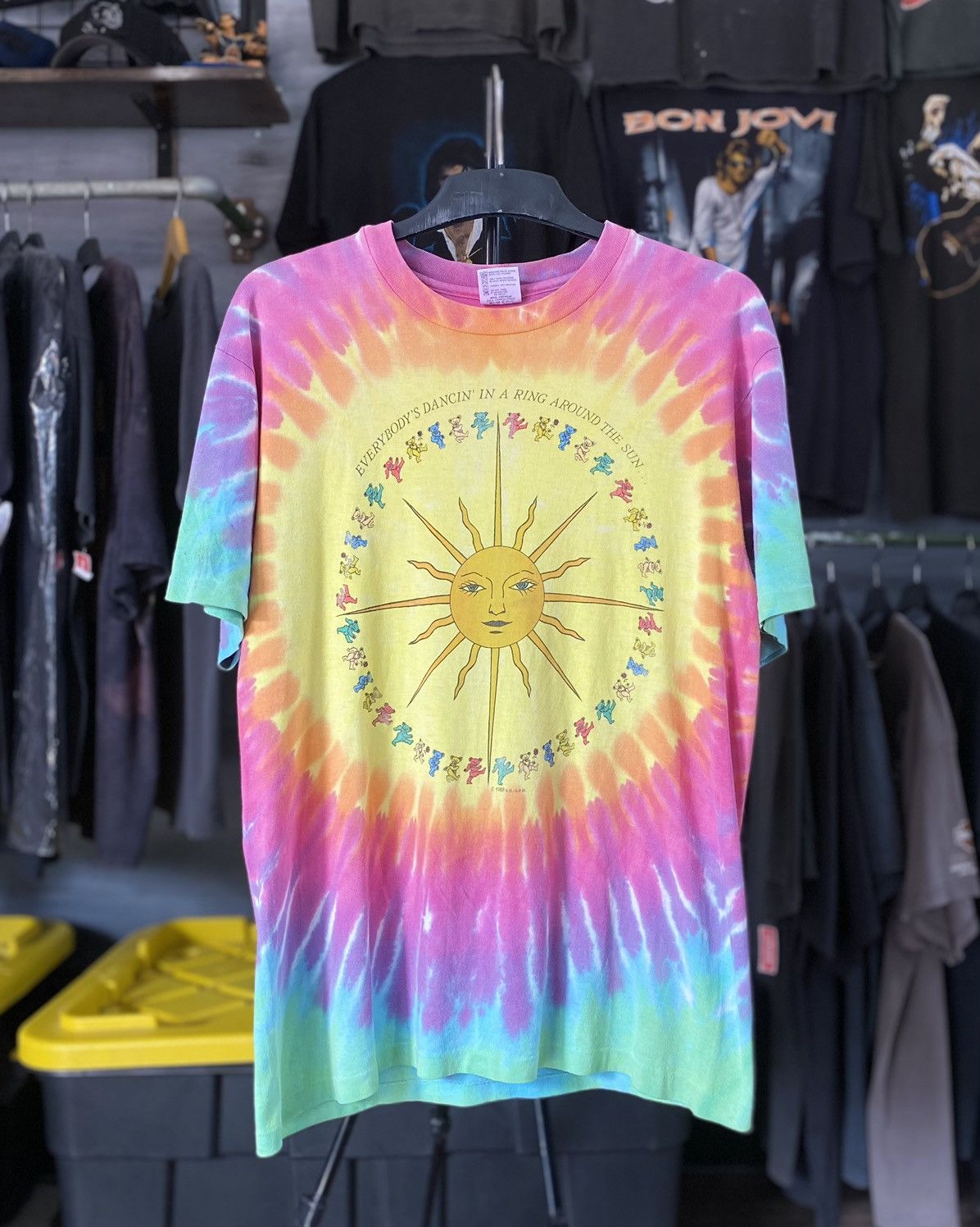 Anvil × Grateful Dead × Vintage Shirt Grateful Dead Sun Tie Dye 80’s Gfd 1988 Anvil Vintage Size US M / EU 48-50 / 2 - 1 Thumbnail