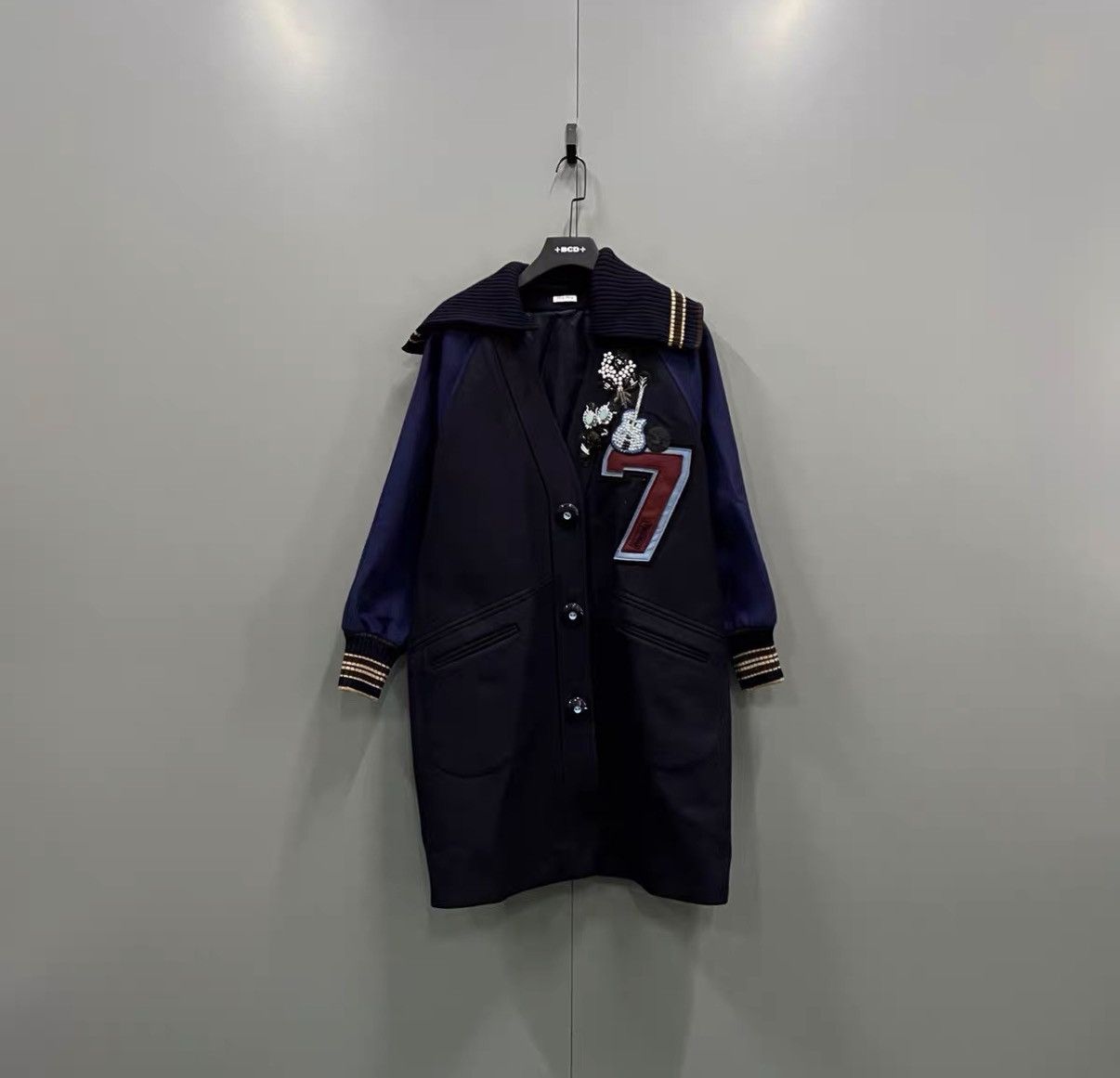 Miu Miu Miu Miu Heavy Beaded Embroidered Long Baseball Jacket J41 Size XS / US 0-2 / IT 36-38 - 1 Thumbnail