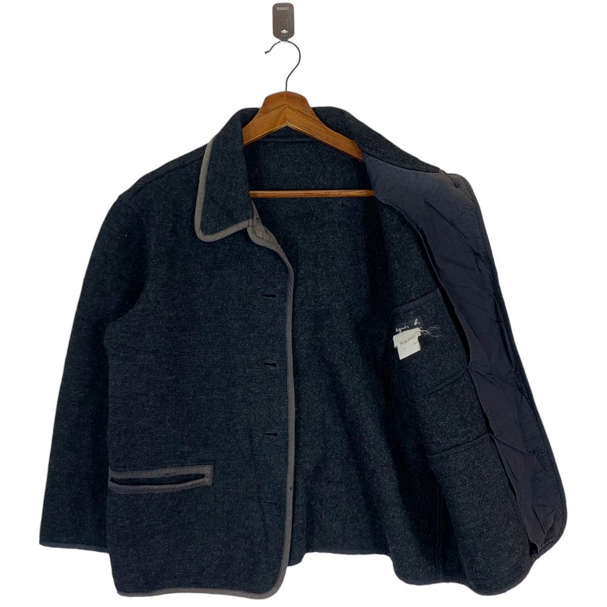 agnes b. VINTAGE AGNES B FRENCH DESIGNER WOOL BUTTON JACKET Size US M / EU 48-50 / 2 - 6 Thumbnail