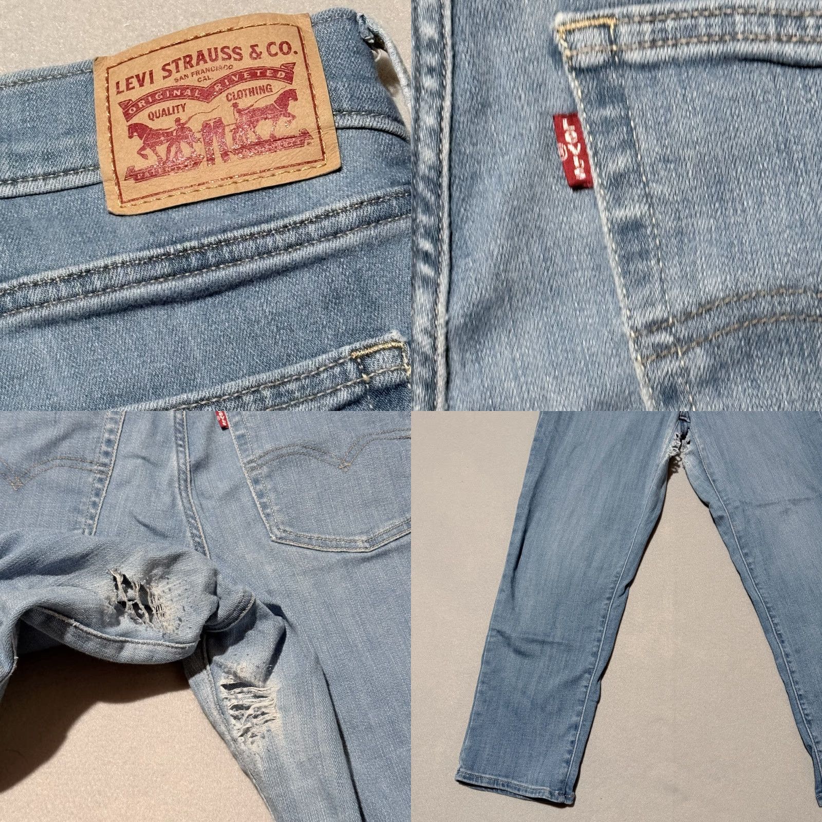Levi's Levi's 724 High-Rise Straight Jeans Women Medium Wash Blue Denim Distressed - 31 Modern Distressed Jeans Womens Levi's 724 Size 24" / US 00 / IT 34 - 8 Thumbnail