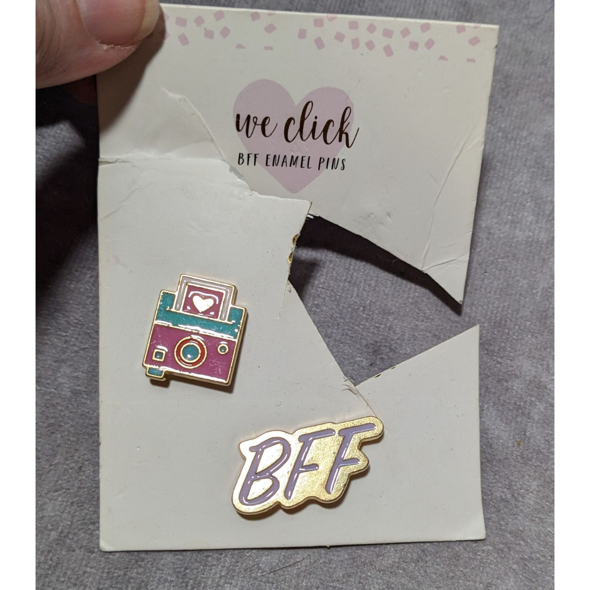 Other We Click Pastel Enamel BFF Lapel Pins (2) Size ONE SIZE - 4 Thumbnail