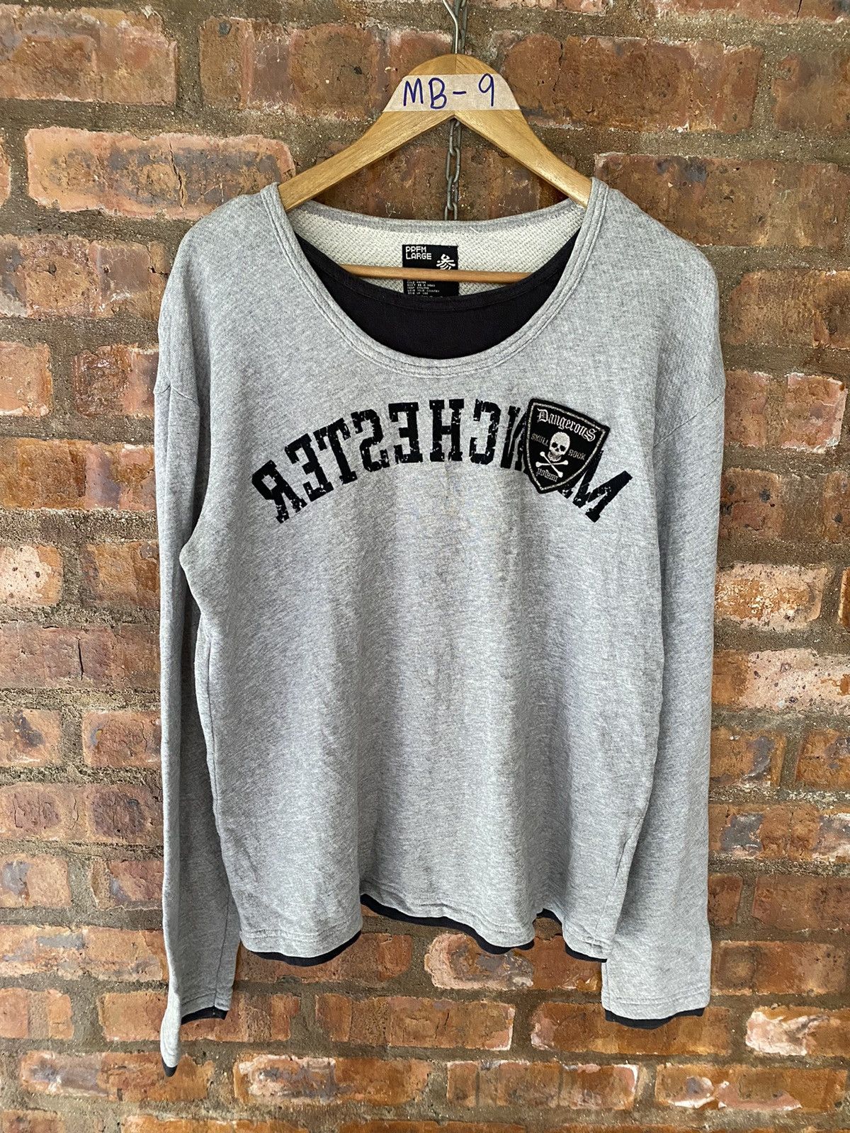 PPFM 2000s PPTM Manchester Mirror Patch loopwheeler sweatshirt Size US L / EU 52-54 / 3 - 2 Thumbnail