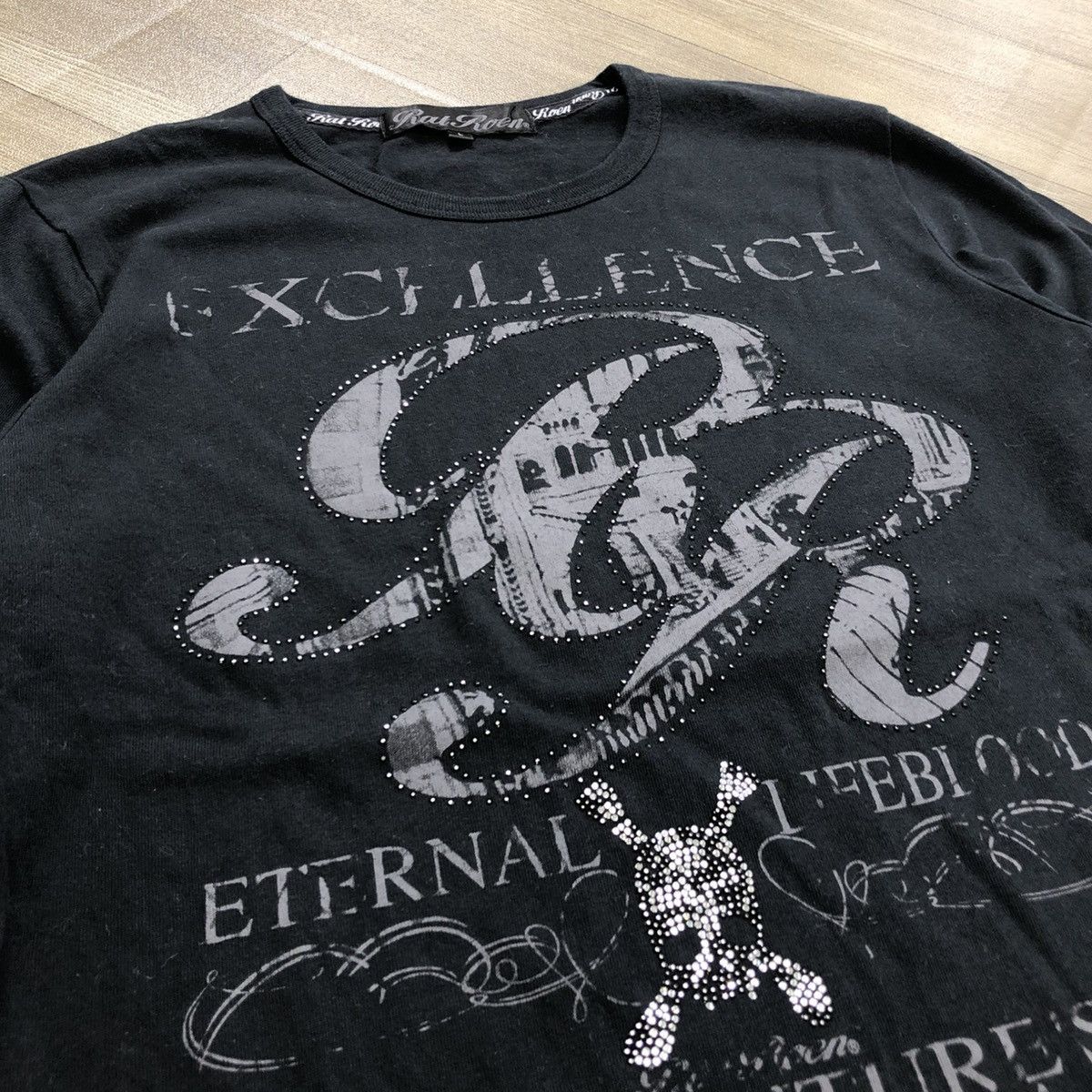 If Six Was Nine × Japanese Brand × Le Grande Bleu (L.G.B.) 2000s Rat Roen Poem Skull Grunge Lgb Striped LongSleeve Size US L / EU 52-54 / 3 - 3 Thumbnail