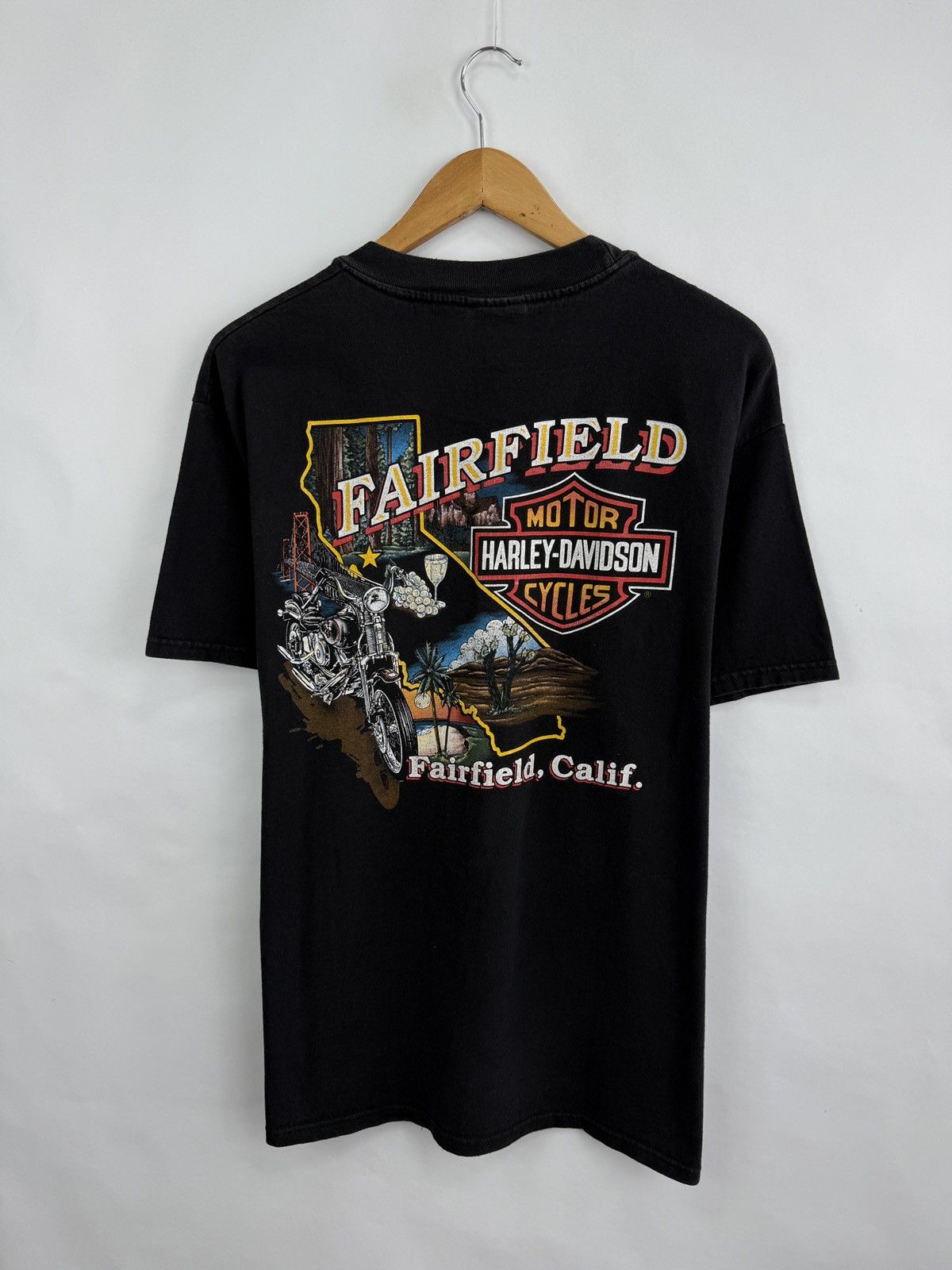 Harley Davidson 🇺🇸 Vintage 1996 Harley Davidson One With The Wind T-Shirt 3d Size US L / EU 52-54 / 3 - 9 Thumbnail