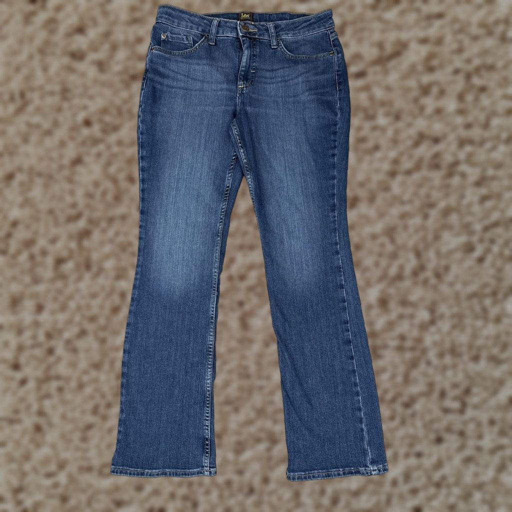 Lee Lee Jeans Women 30x29 Jeans Blue Bootcut Denim Stretch Mid Rise 90s City USA Womens Size 30" / US 8 / IT 44 - 1 Thumbnail