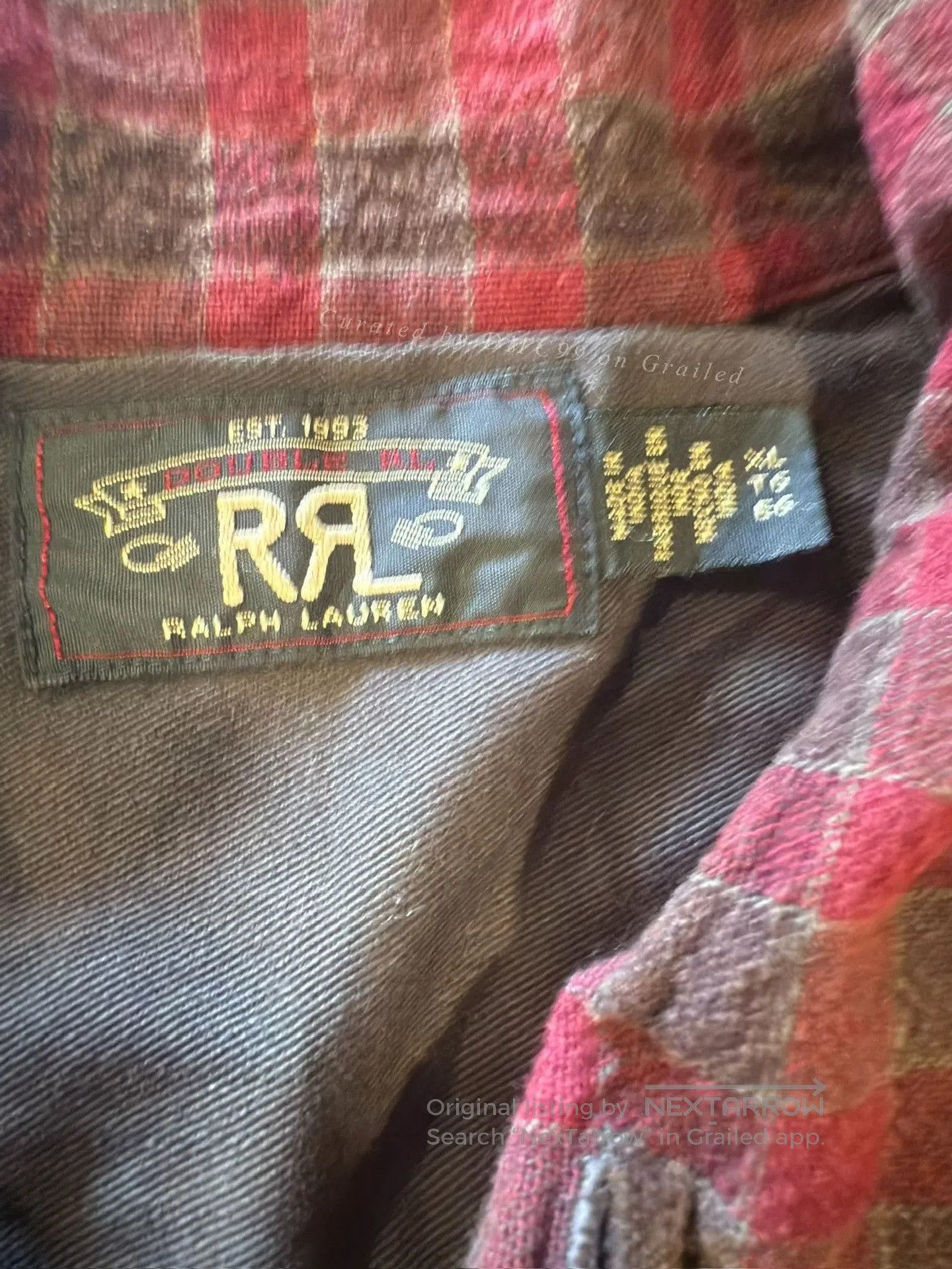 RRL Ralph Lauren RRL Ralph Lauren Red Gray Plaid Work Jacket. Size US XL / EU 56 / 4 - 3 Thumbnail