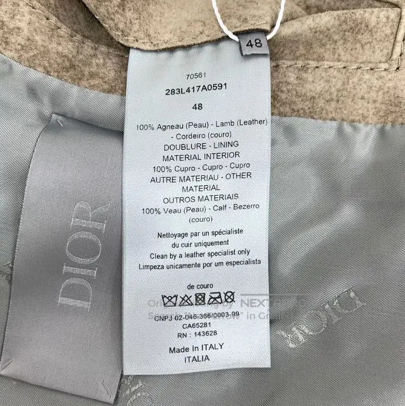 Dior Dior Brown Lambskin Men's Outerwear Jacket . Size US M / EU 48-50 / 2 - 6 Thumbnail