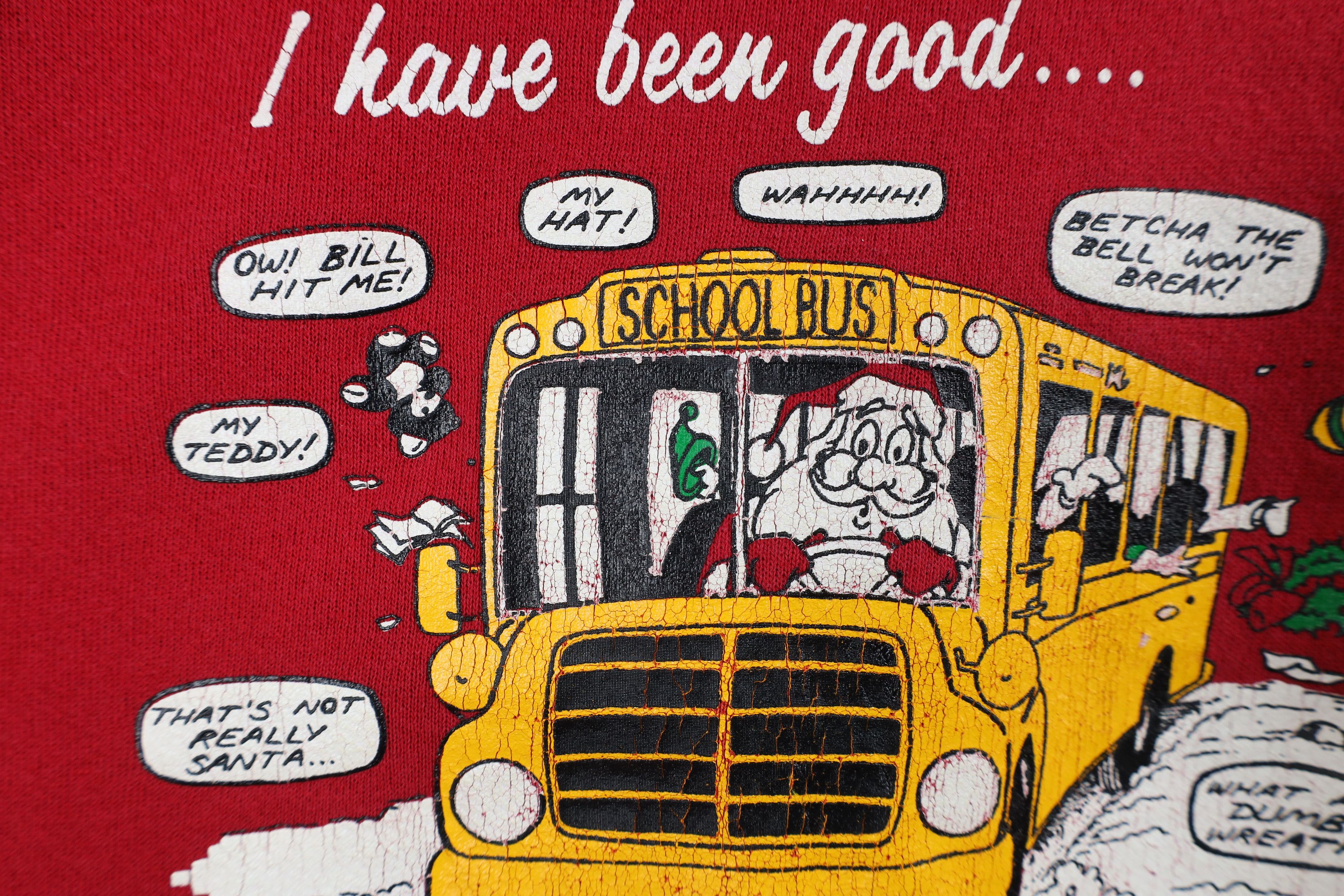 Vintage Vintage 90s Streetwear Christmas Bus Driver Sweatshirt USA Size XXL / US 16-18 / IT 52-54 - 5 Thumbnail