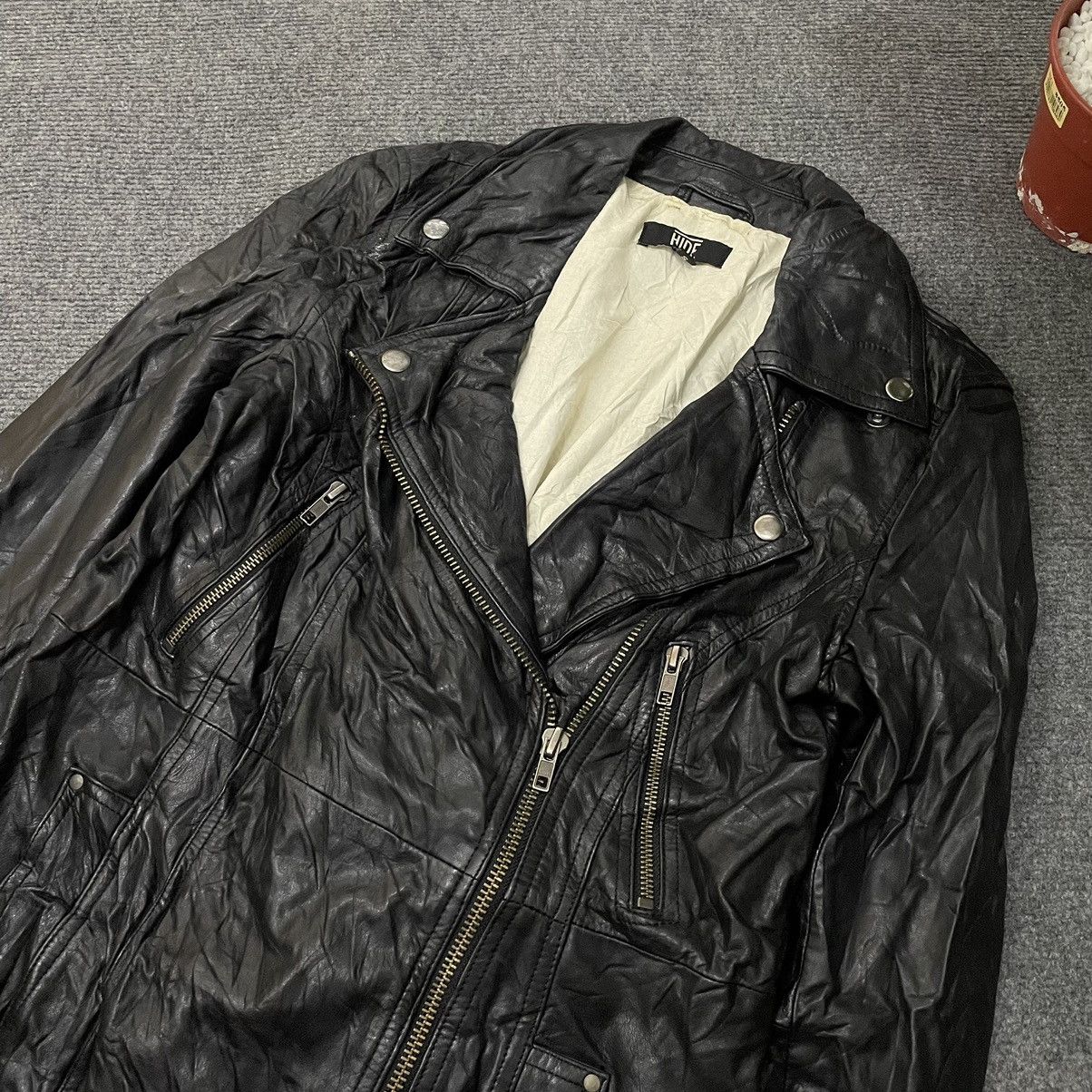 Genuine Leather × Japanese Brand Hide Cowhide Leather Double Collar Bikers Jacket Rockabilly Size US S / EU 44-46 / 1 - 2 Thumbnail